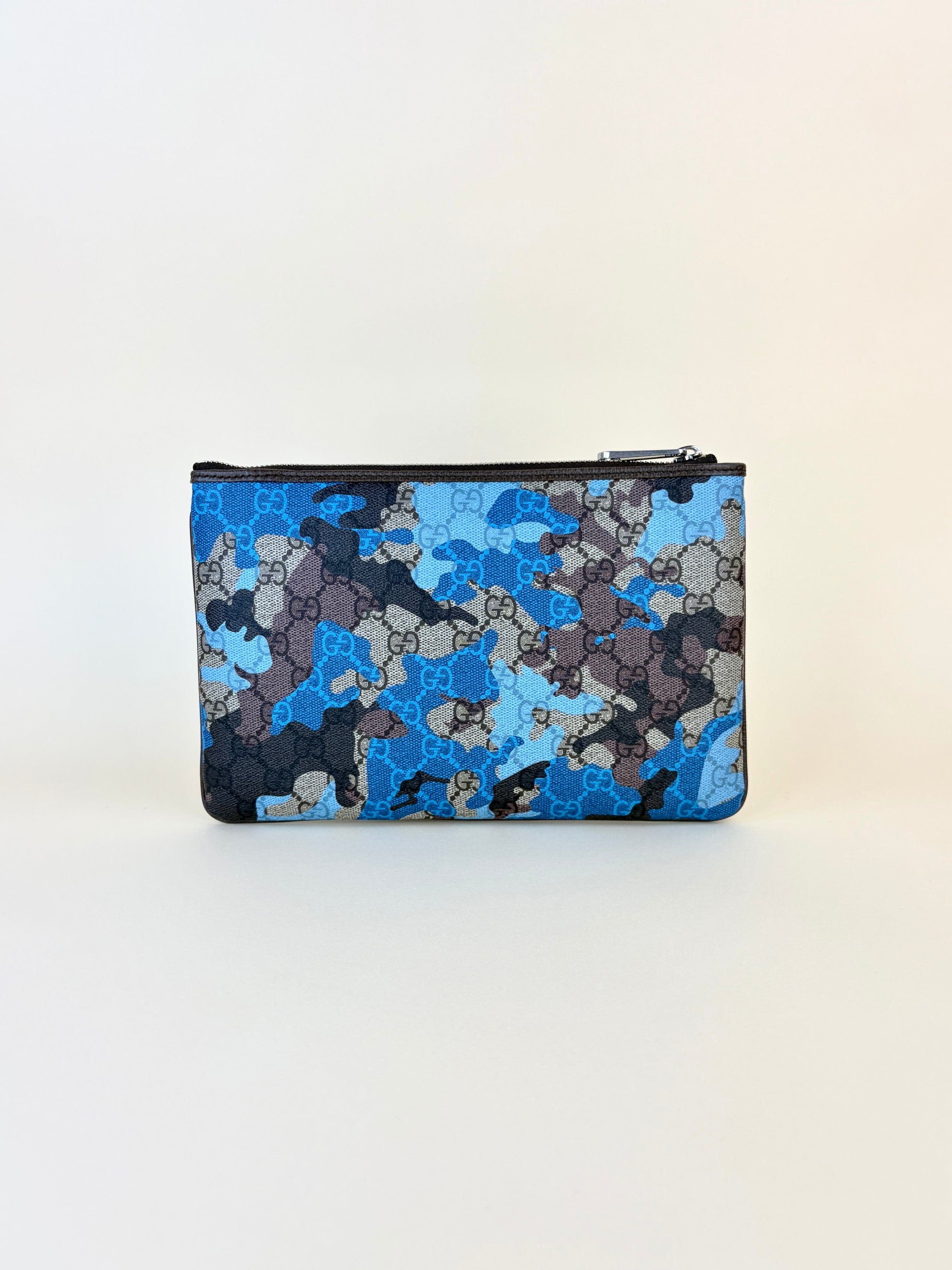 Gucci gg supreme monogram brown /blue camouflage