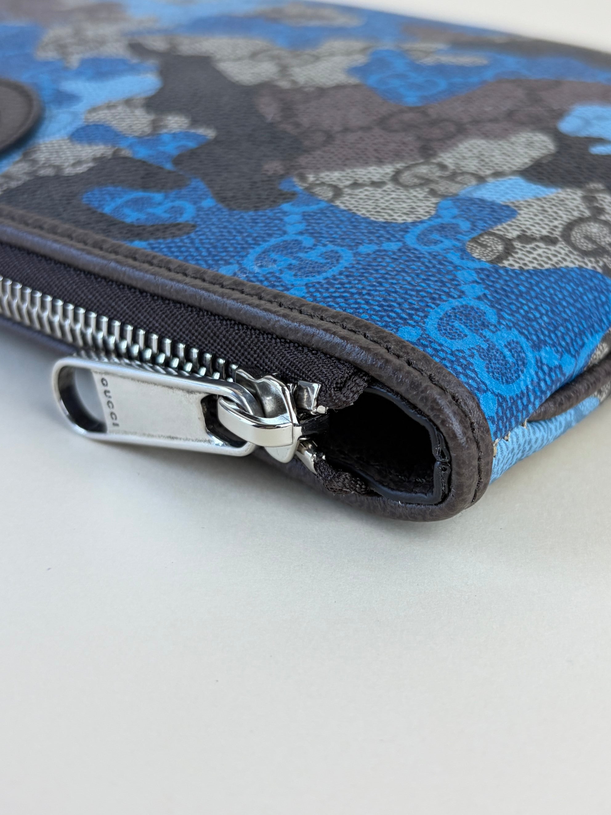 Gucci gg supreme monogram brown /blue camouflage