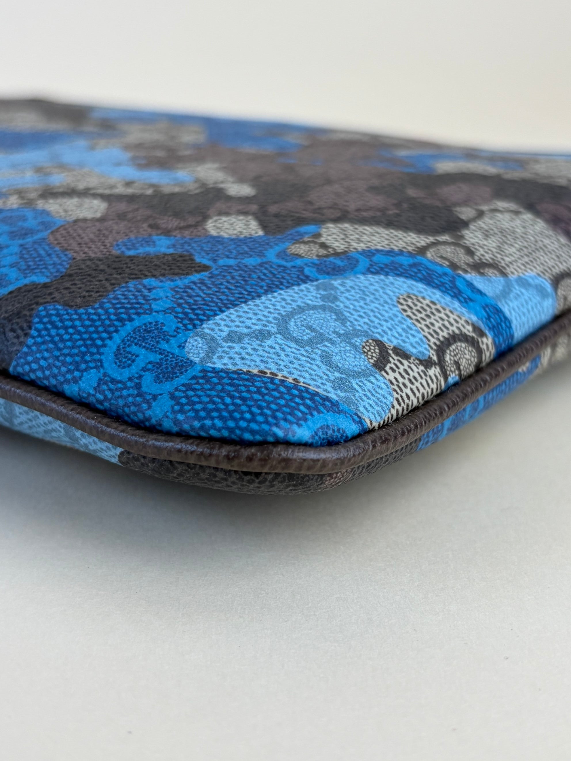 Gucci gg supreme monogram brown /blue camouflage