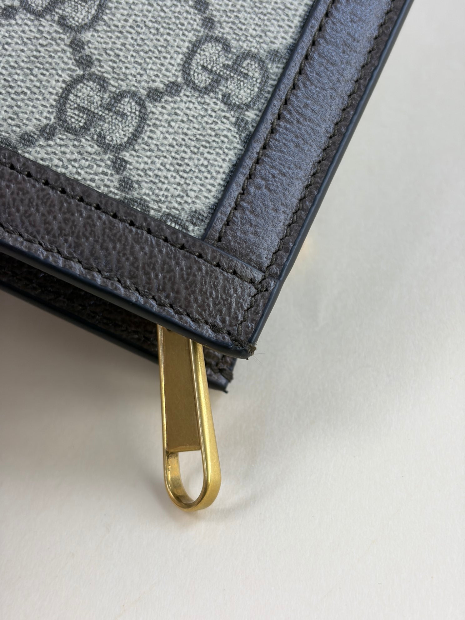 Gucci Ebony GG Supreme Ophidia Small Pouch with Holder