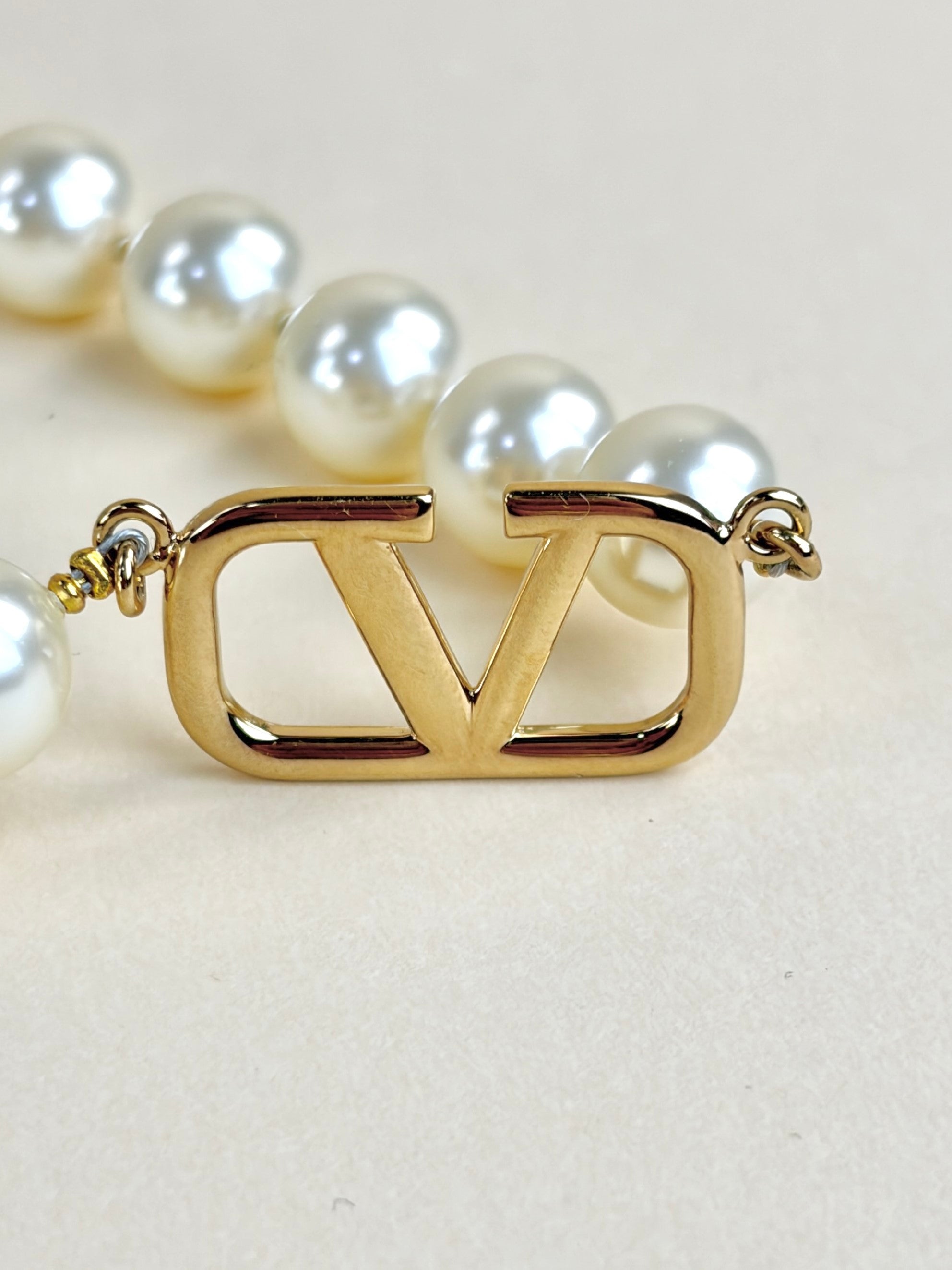Valentino Vlogo Signature Pearl Necklace