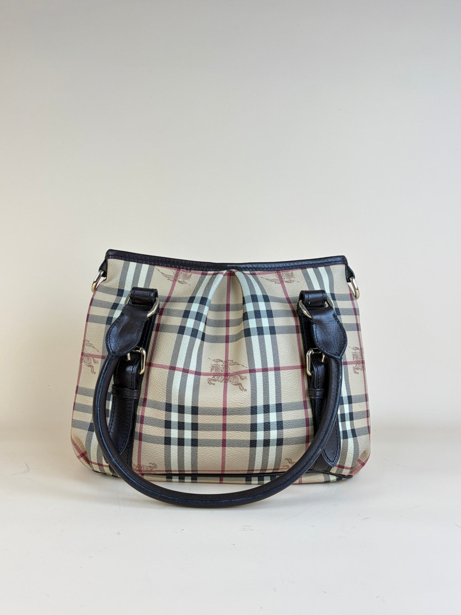 Burberry Bicolor Northfield Haymarket Tote Bag