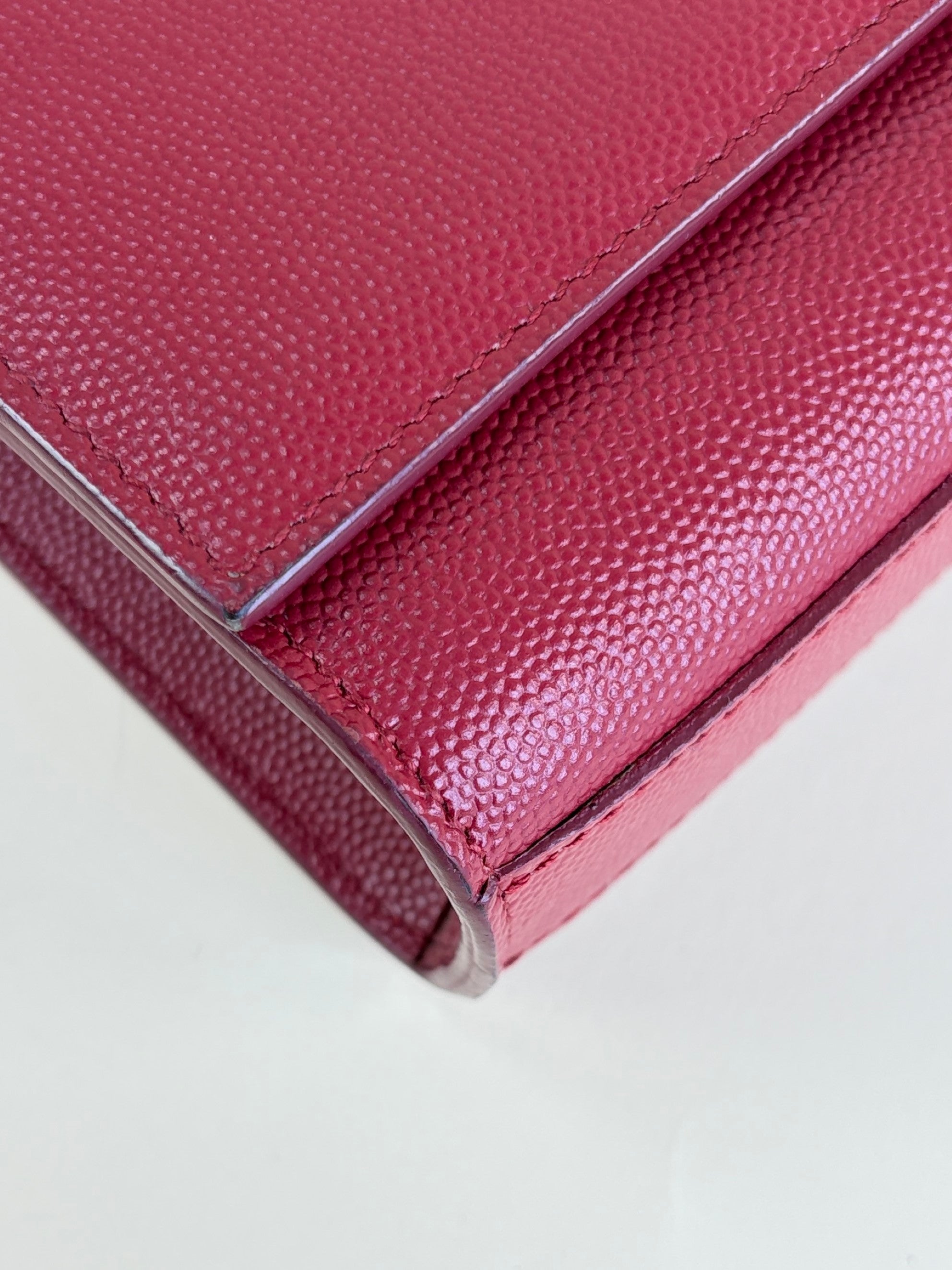 YSL small red Kate cross body gold hardware