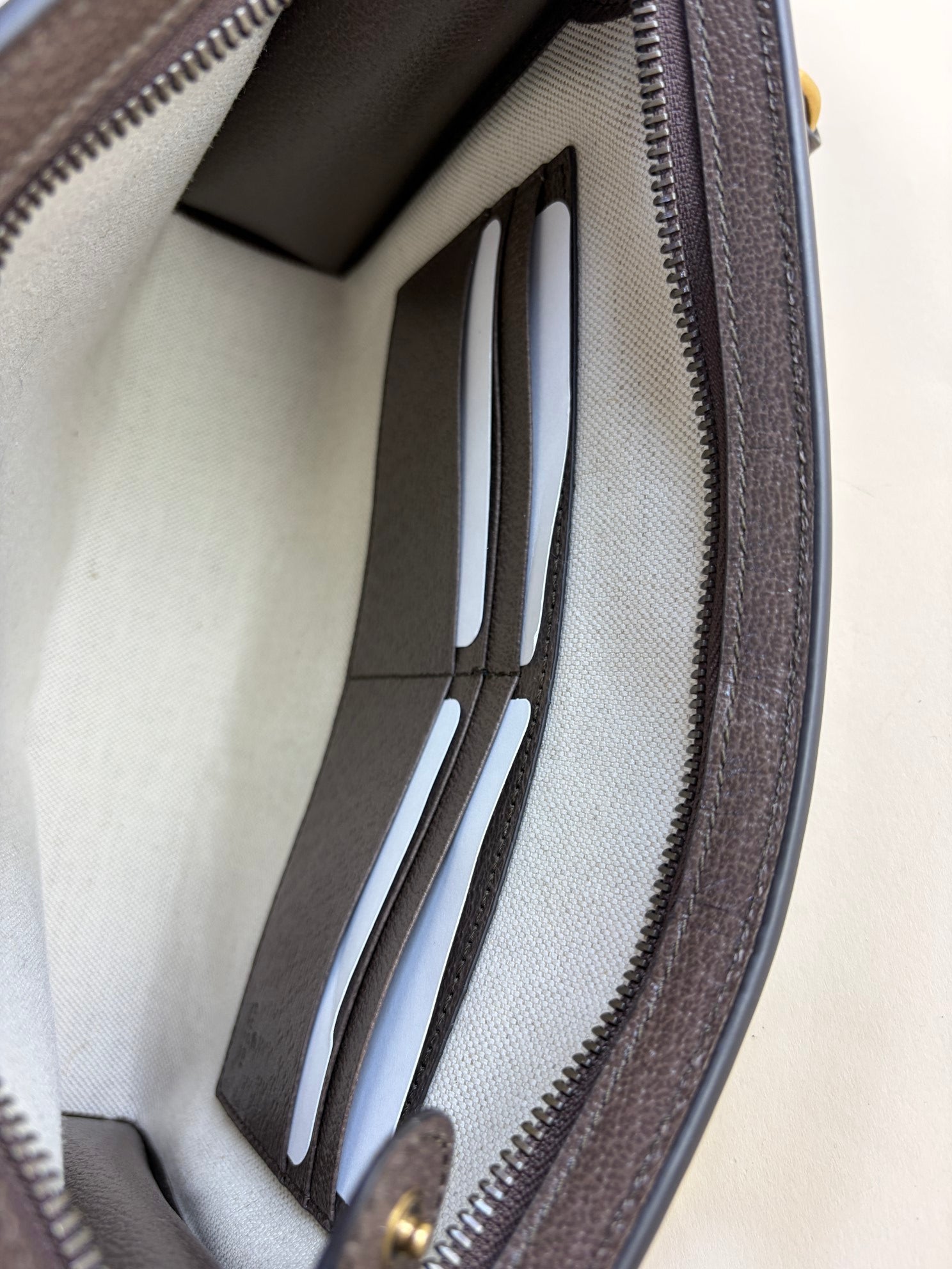 Gucci Ebony GG Supreme Ophidia Small Pouch with Holder