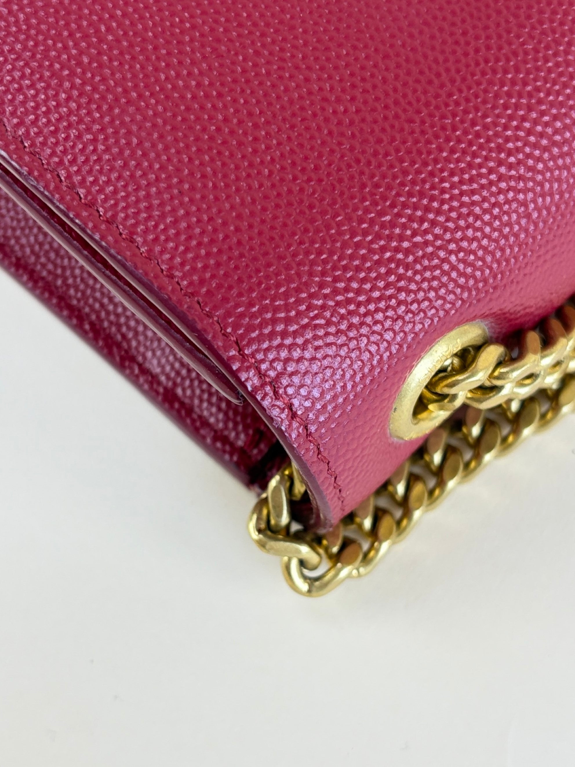 YSL small red Kate cross body gold hardware