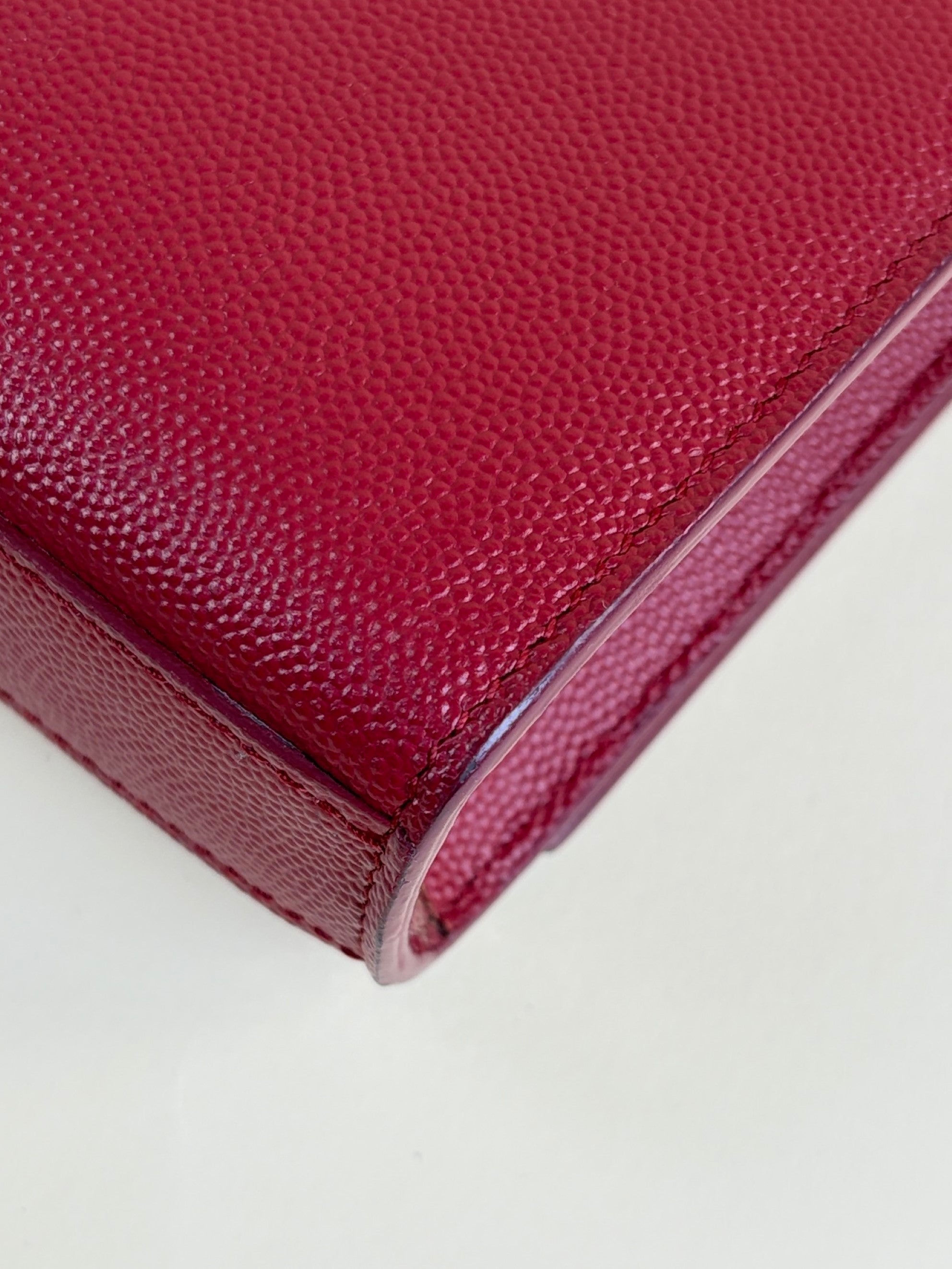 YSL small red Kate cross body gold hardware
