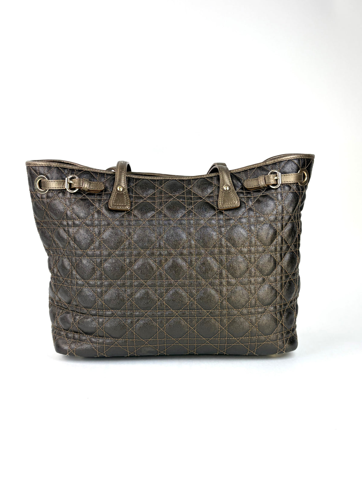 Christian Dior coated canvas Cannage medium Panarea Shoulder Bag
