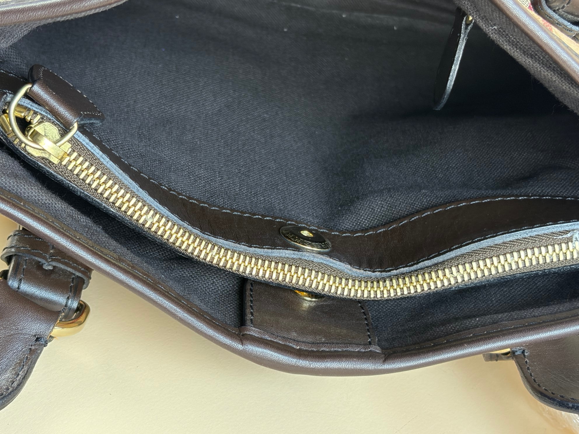 Burberry Bicolor Northfield Haymarket Tote Bag