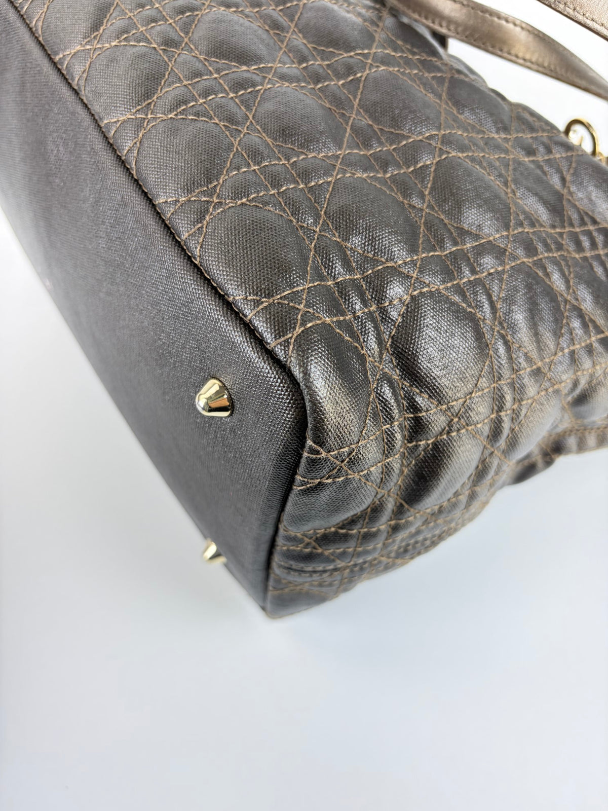 Christian Dior coated canvas Cannage medium Panarea Shoulder Bag