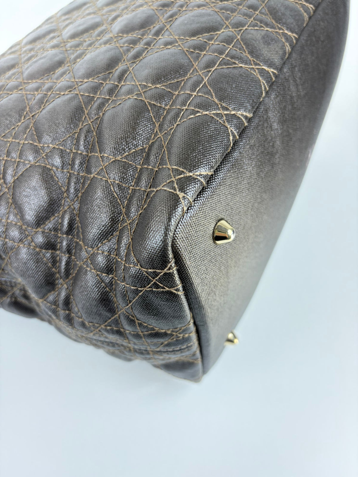 Christian Dior coated canvas Cannage medium Panarea Shoulder Bag