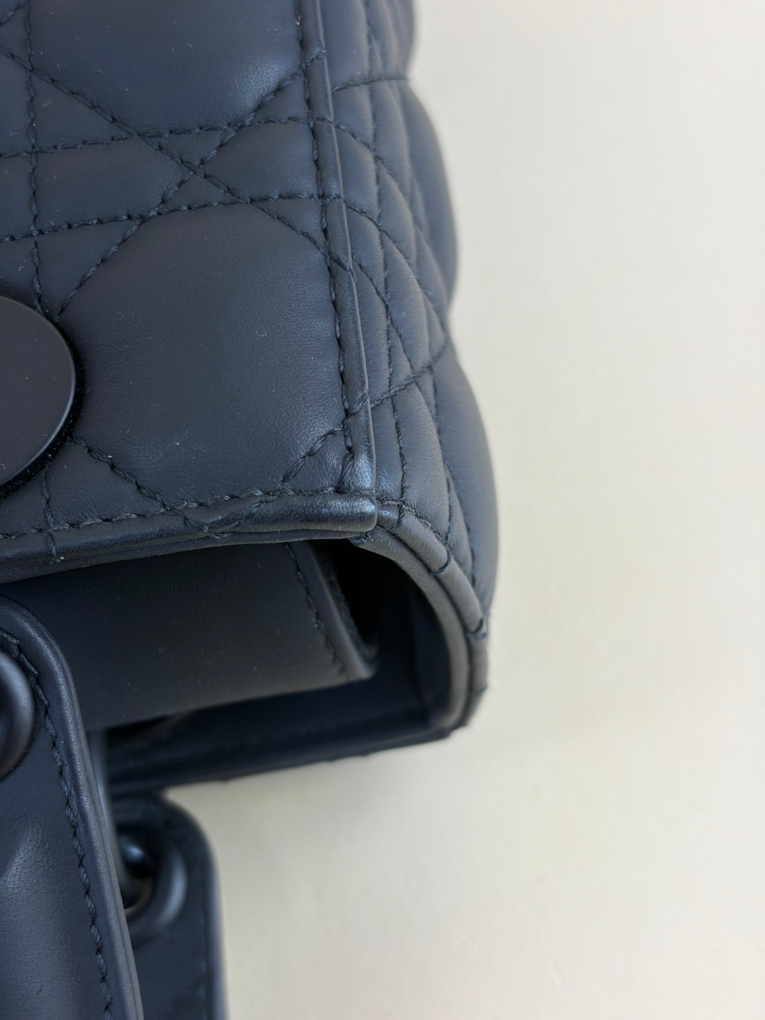 Christian Dior Black Ultramatte Lady Dior Small ABCDIOR bag