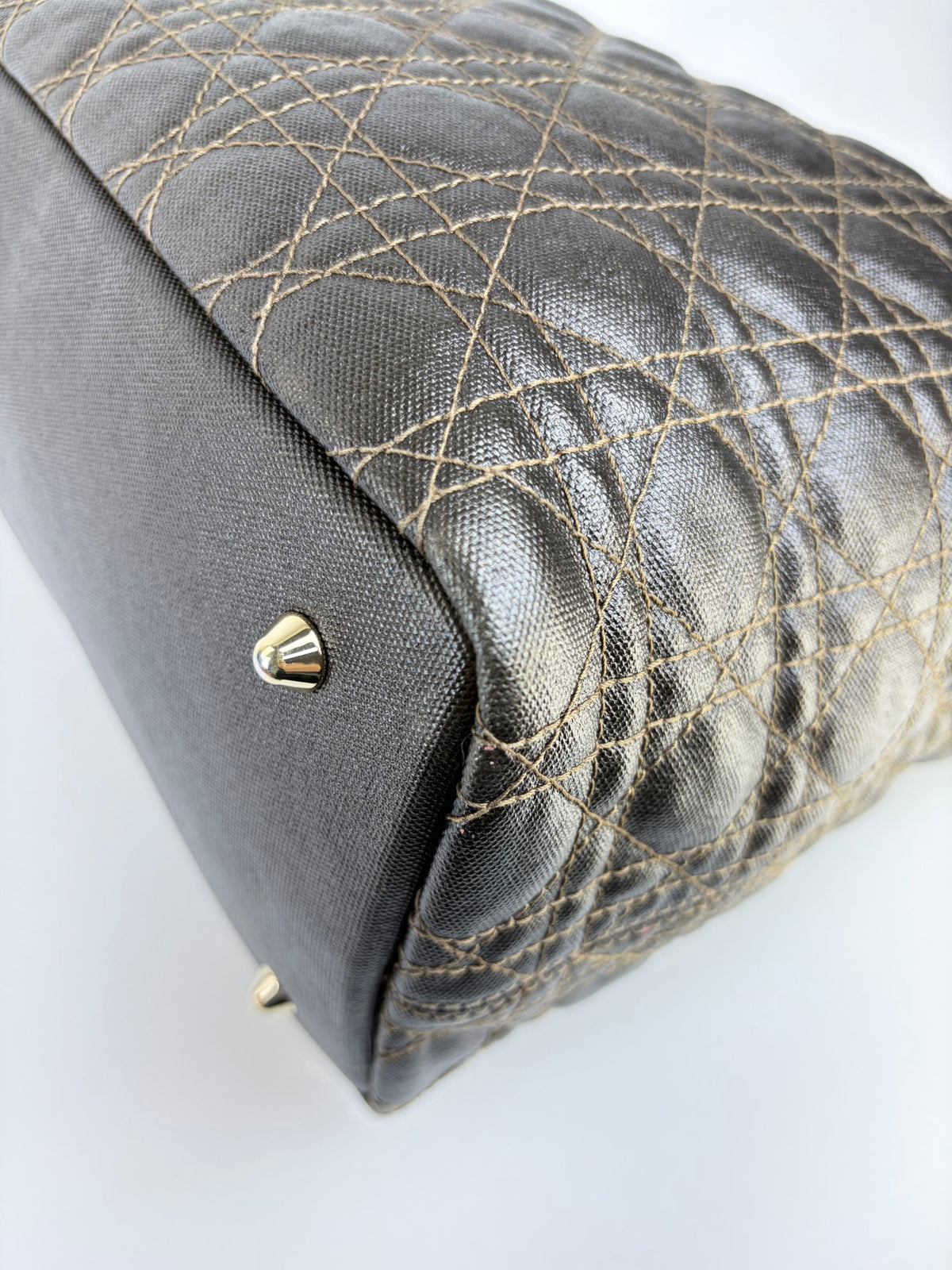 Christian Dior coated canvas Cannage medium Panarea Shoulder Bag