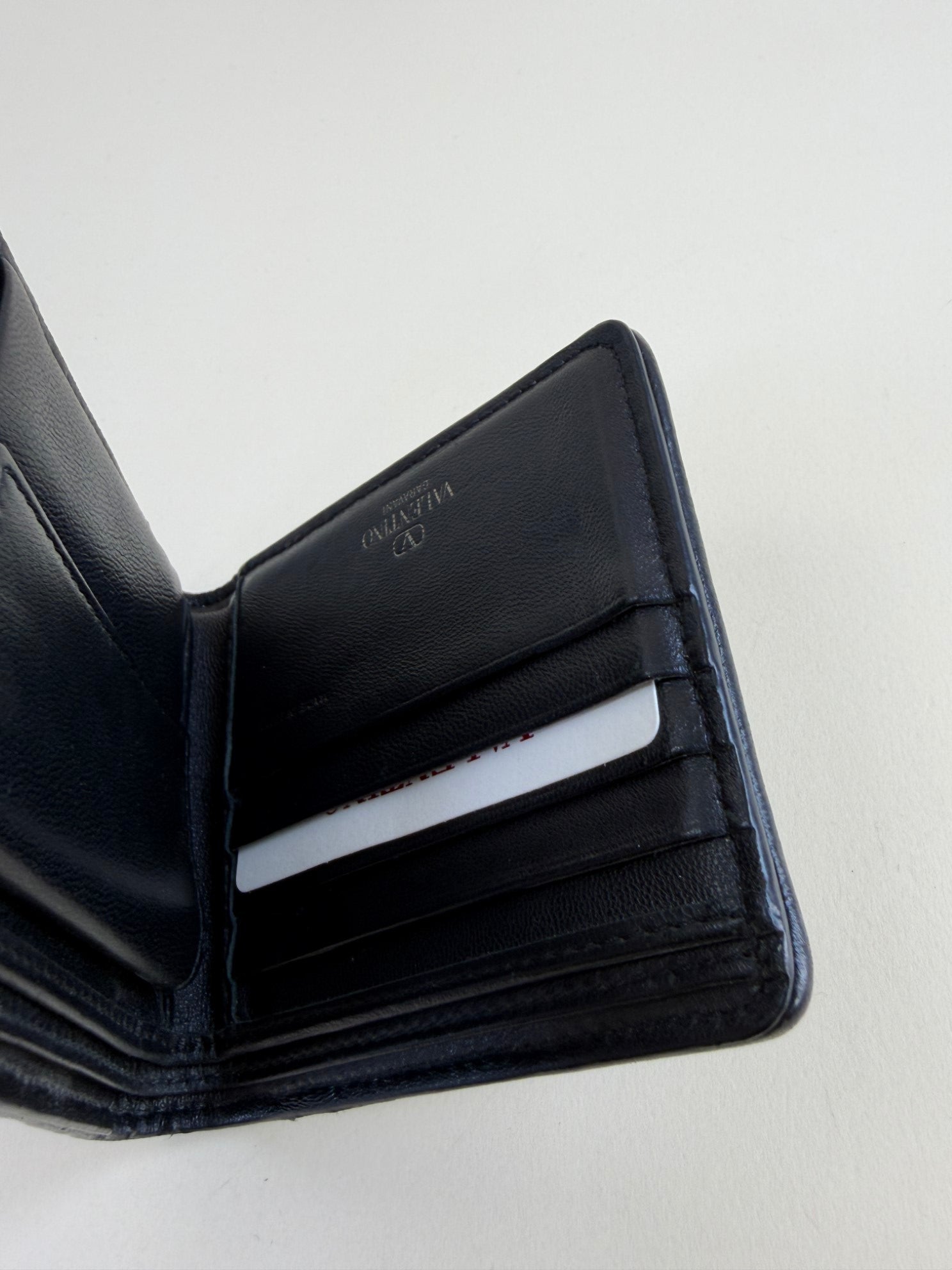 Valentino Black Toile Iconographe Small Wallet