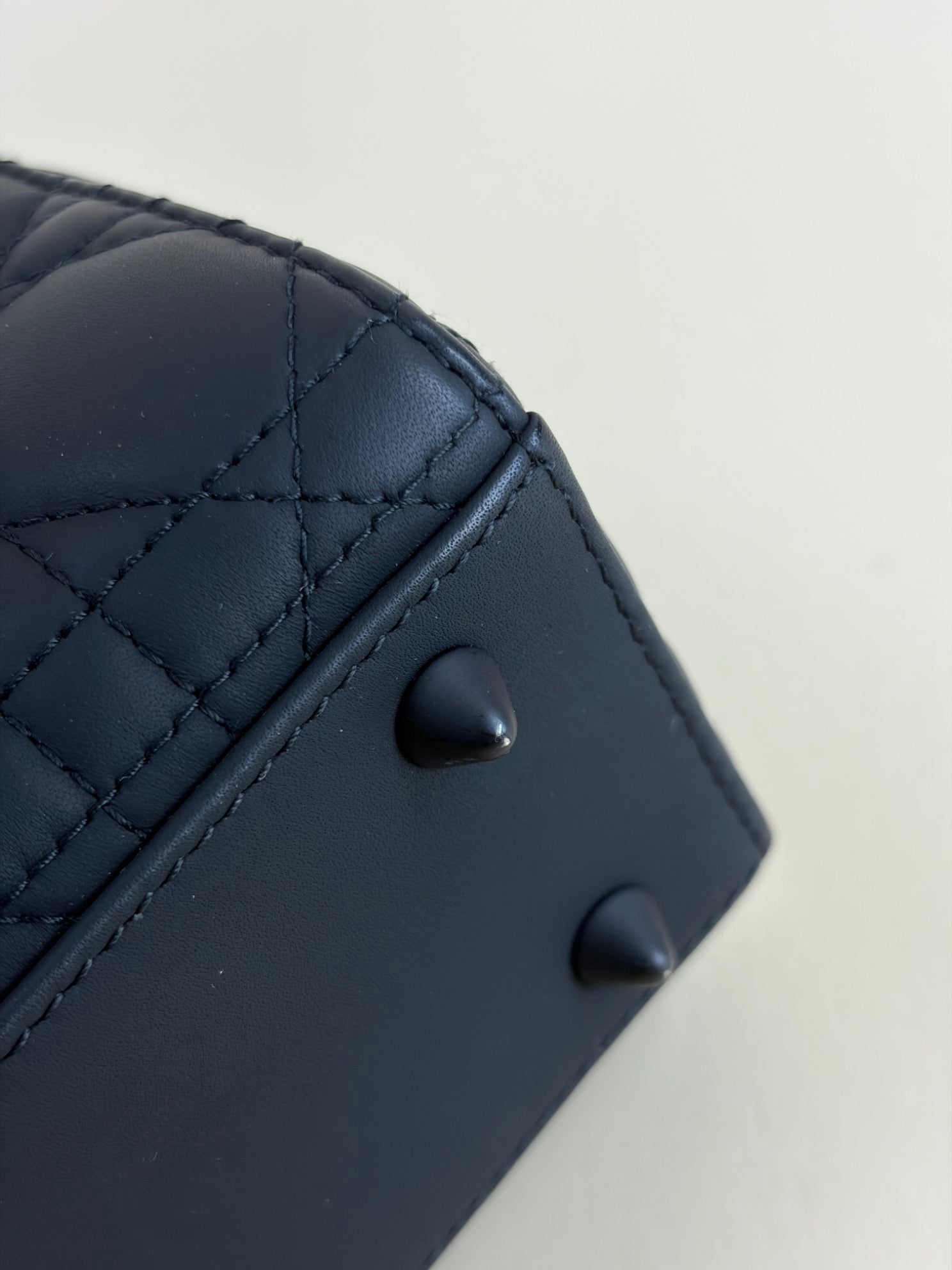 Christian Dior Black Ultramatte Lady Dior Small ABCDIOR bag