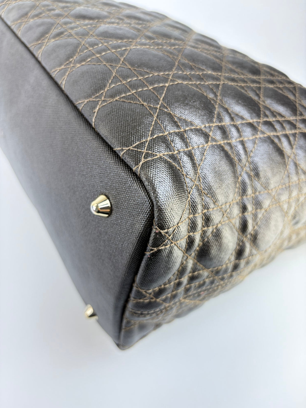 Christian Dior coated canvas Cannage medium Panarea Shoulder Bag