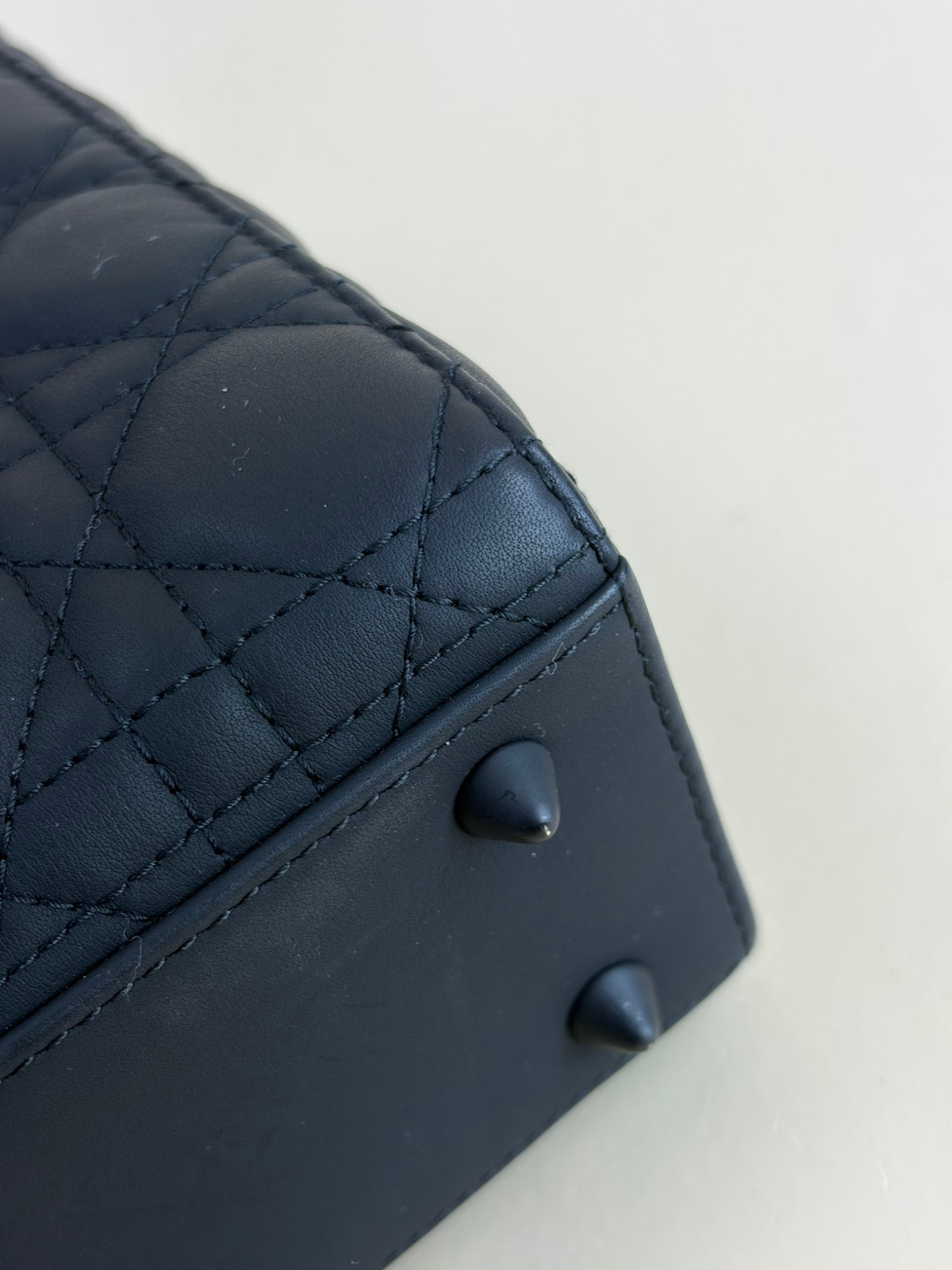 Christian Dior Black Ultramatte Lady Dior Small ABCDIOR bag