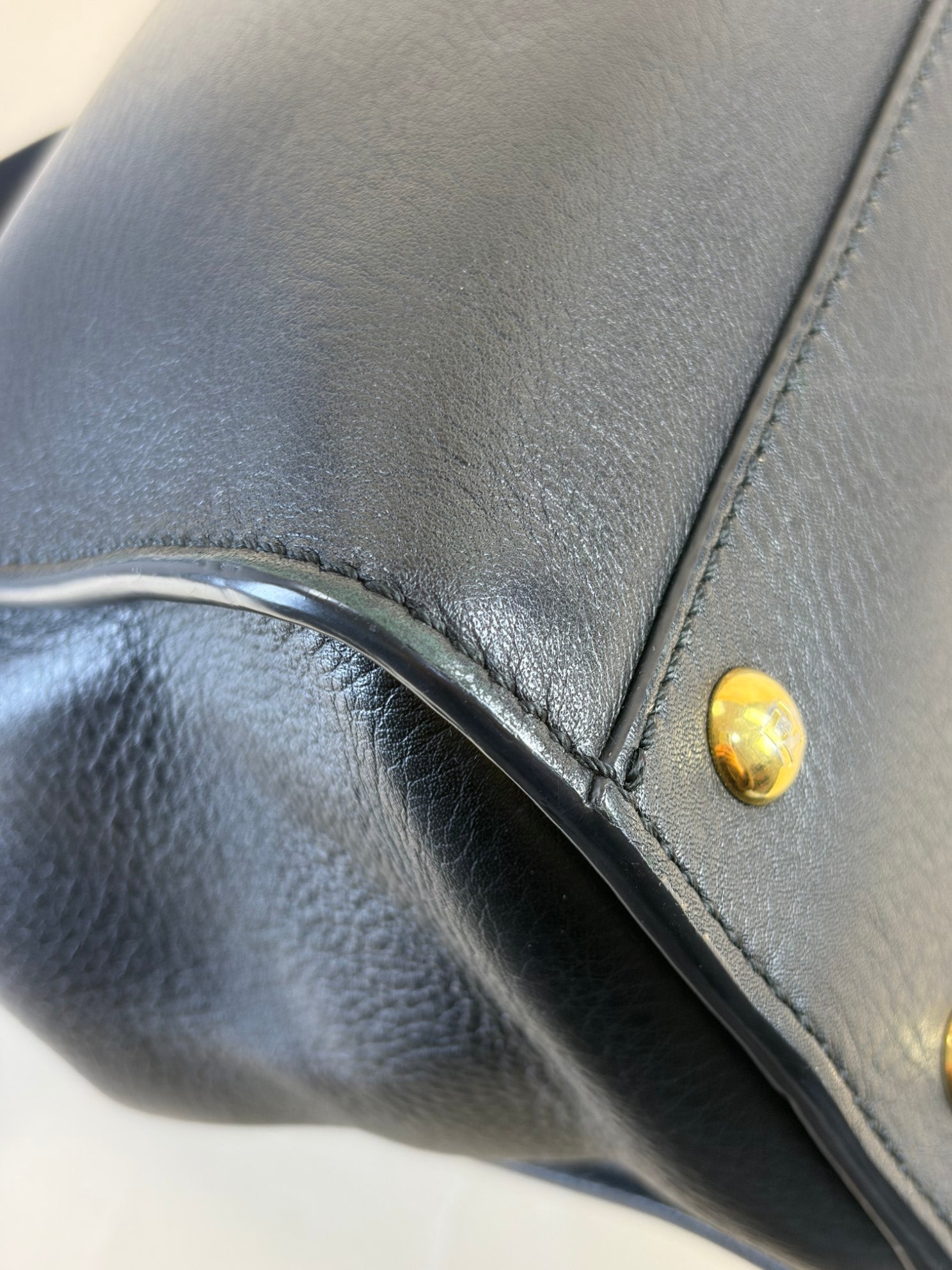 Fendi black Peekaboo leather