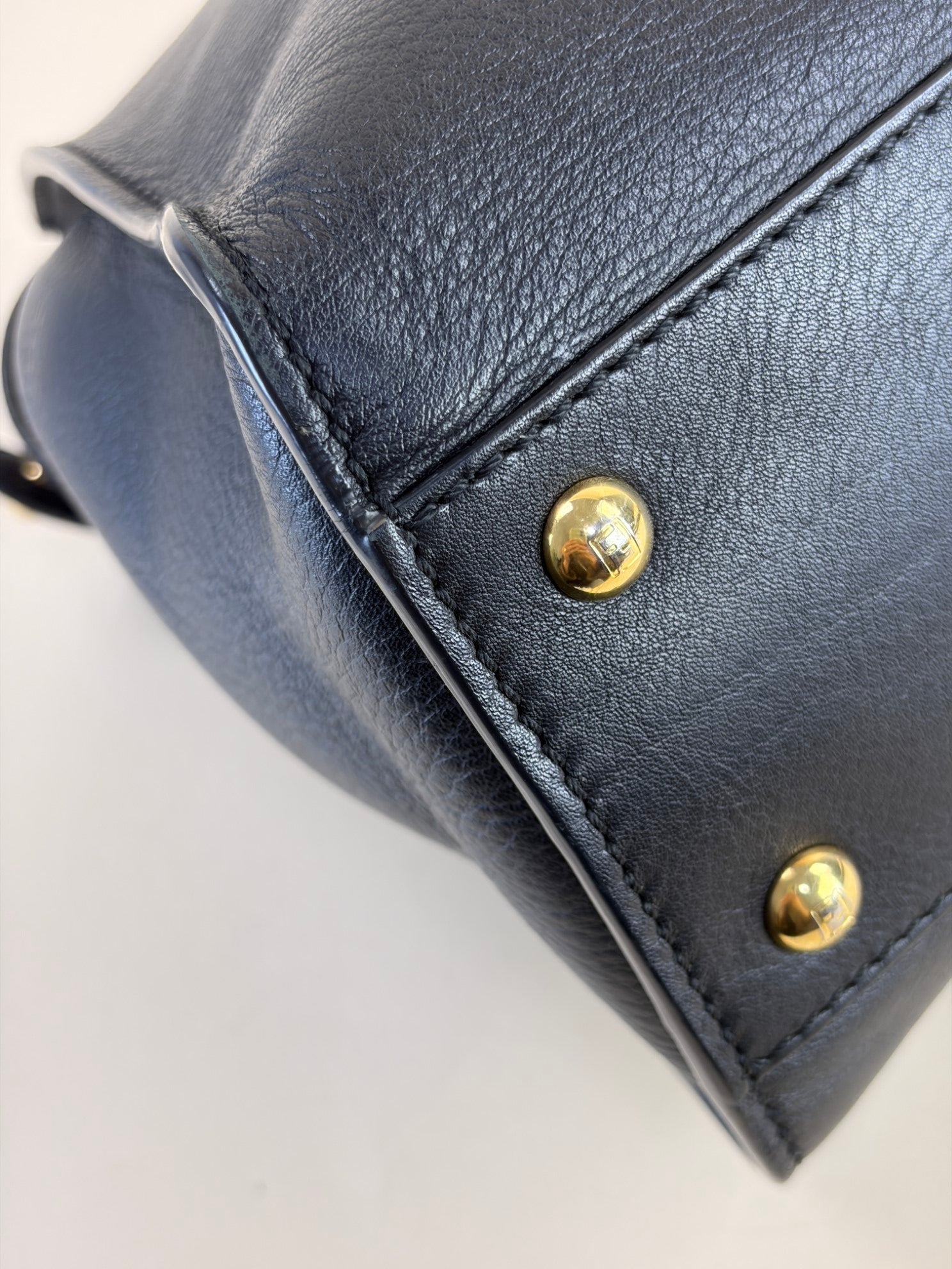 Fendi black Peekaboo leather