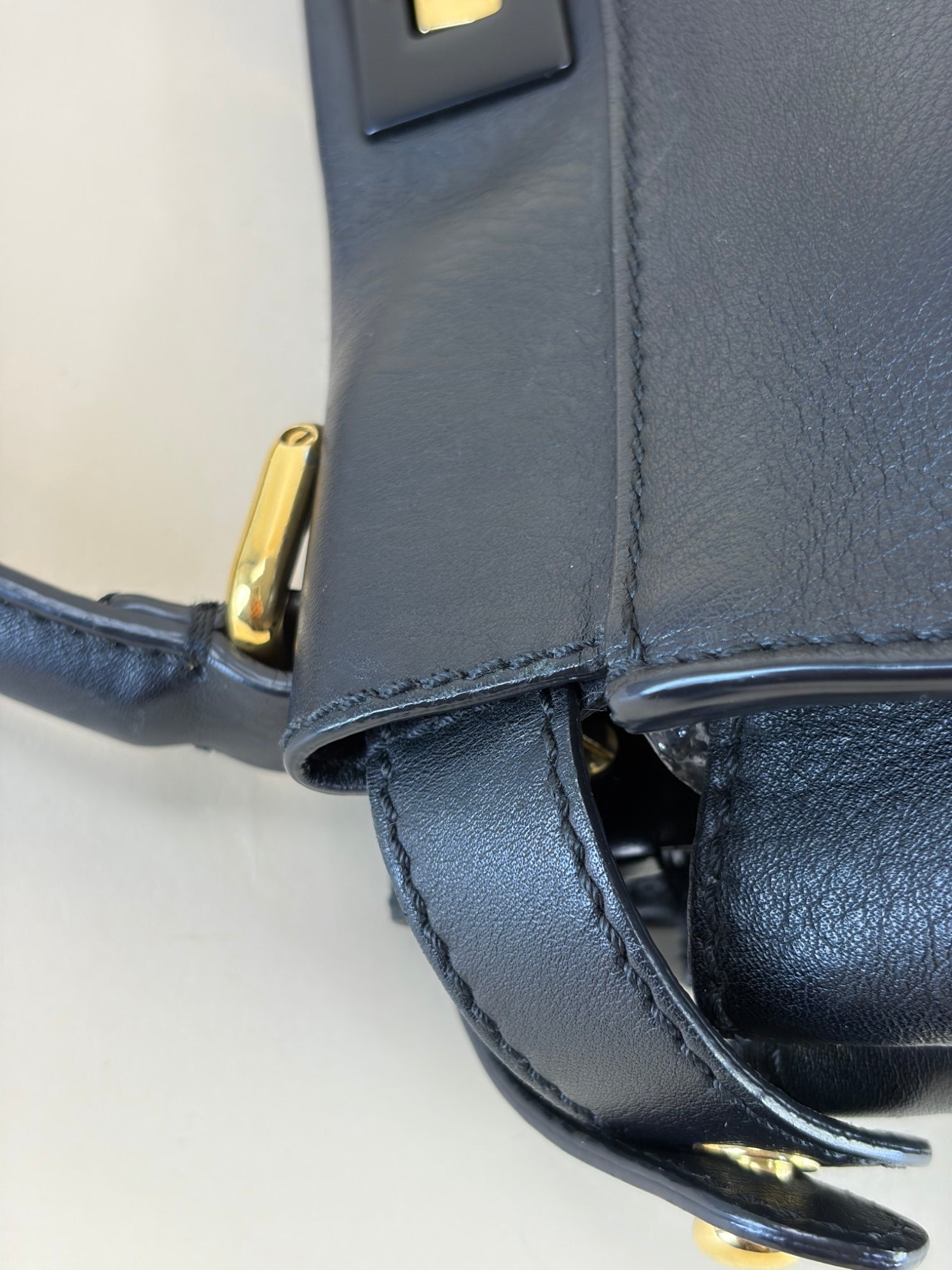 Fendi black Peekaboo leather