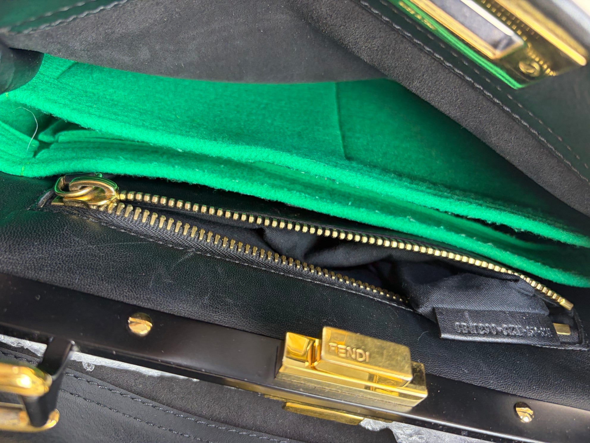 Fendi black Peekaboo leather