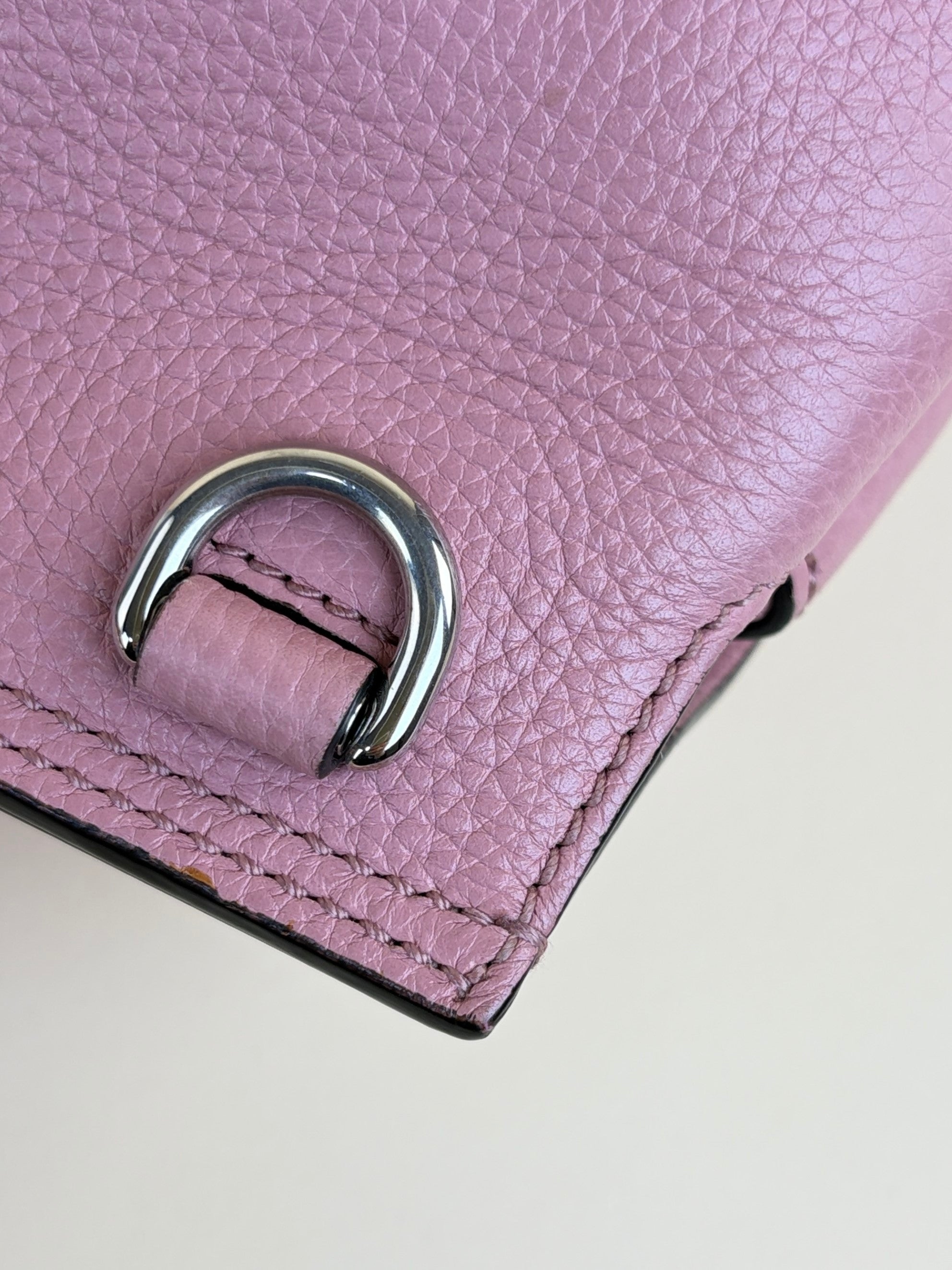 Gucci pink bamboo daily tote bag