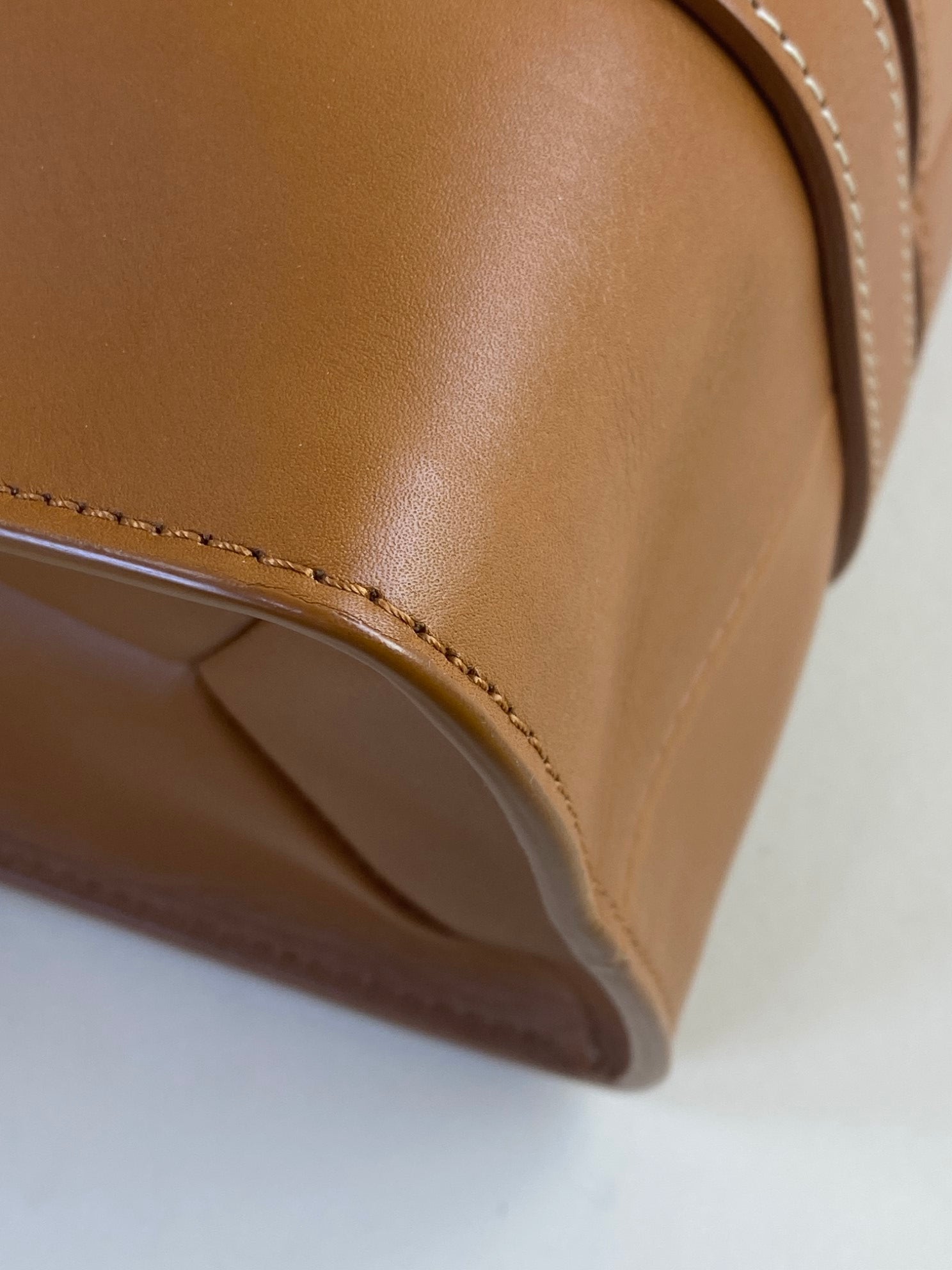 Chloe calfskin Caramel Woody medium tote bag