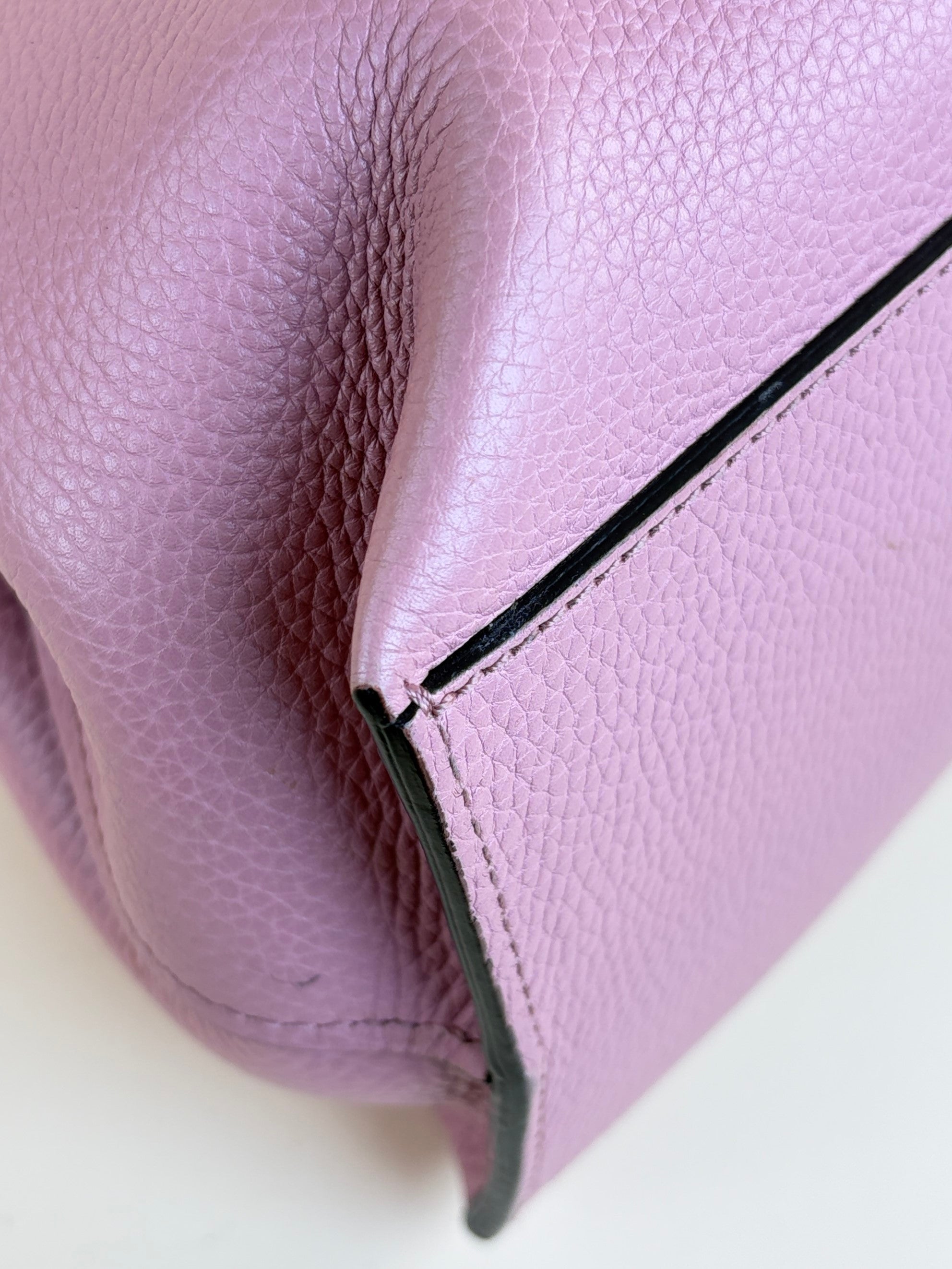 Gucci pink bamboo daily tote bag