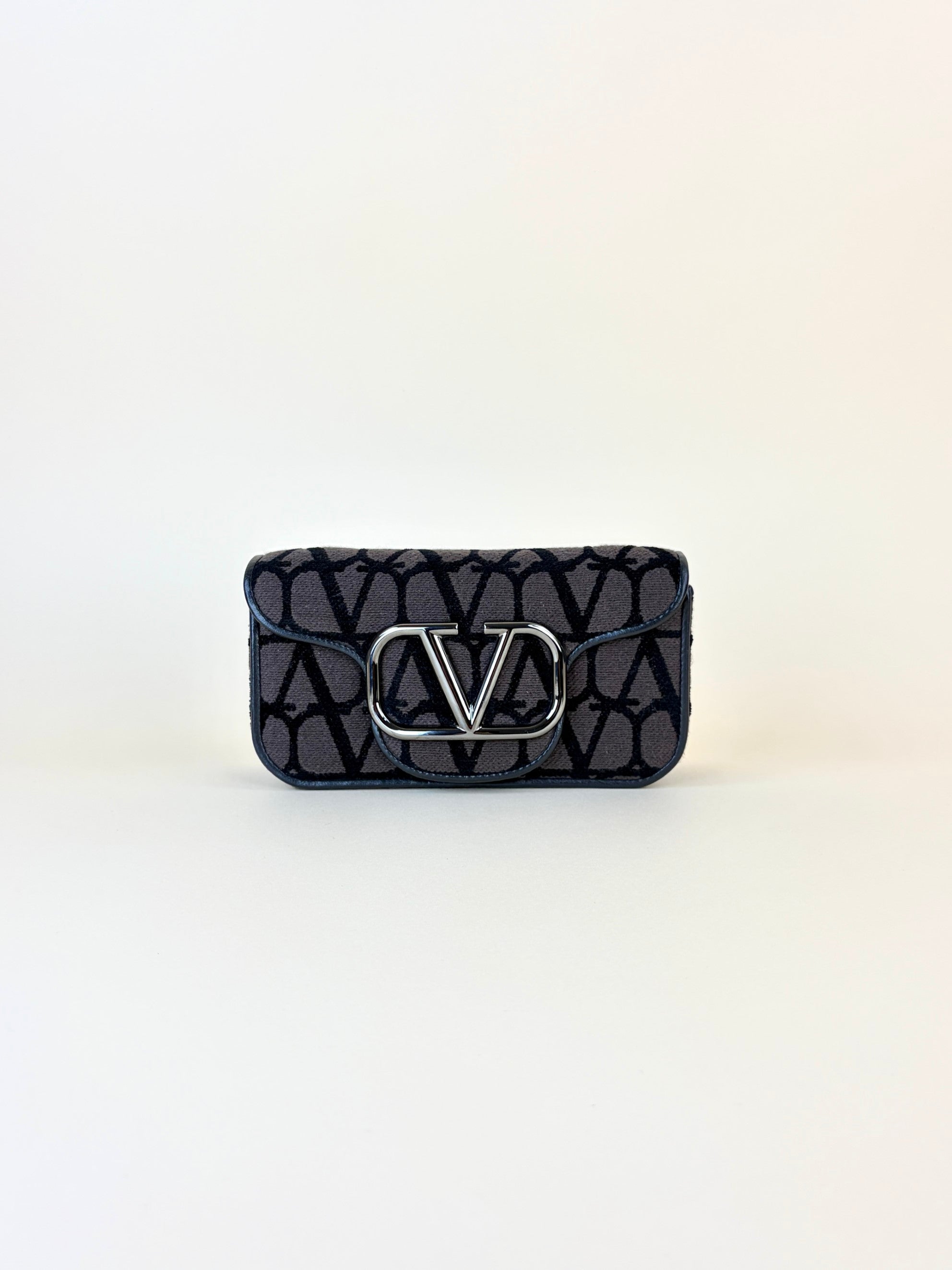Valentino gravani vlogo Toile Iconographer black/brown canvas and leather