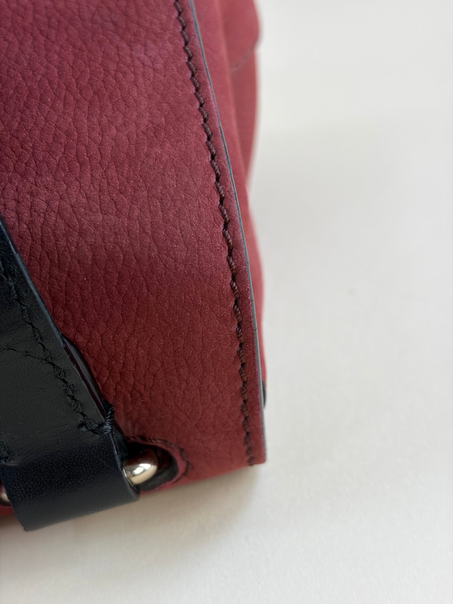 Burberry Red Shellwood Suede Buckle Flap Crossbody Bag