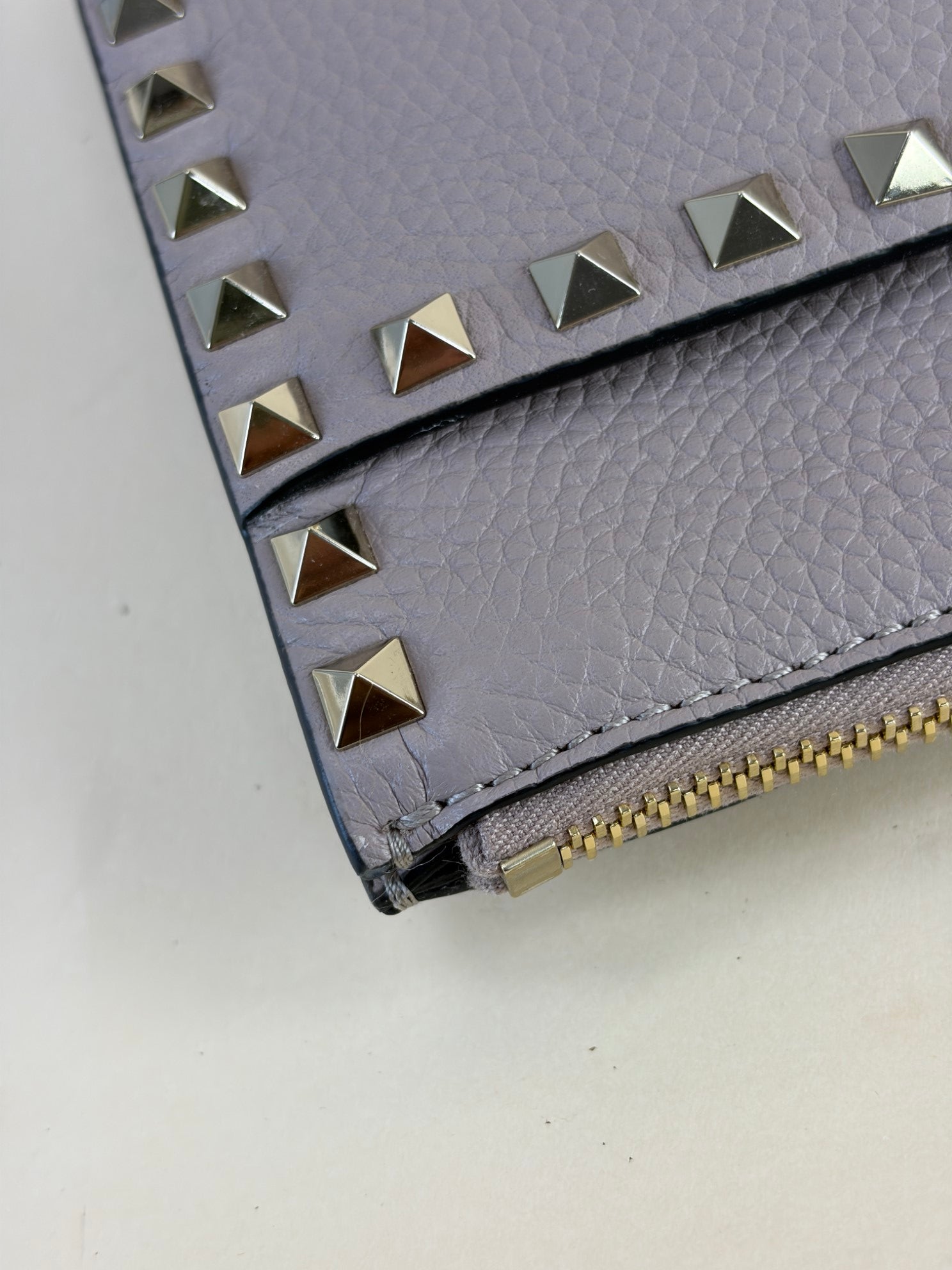 Valentino euro pebbled calfskin medium rock stud flap pouch