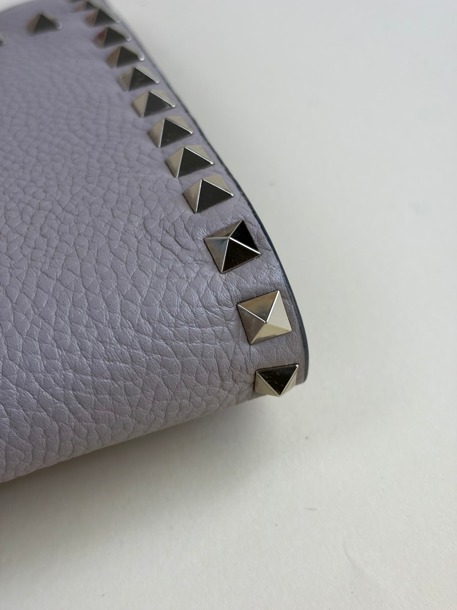 Valentino euro pebbled calfskin medium rock stud flap pouch