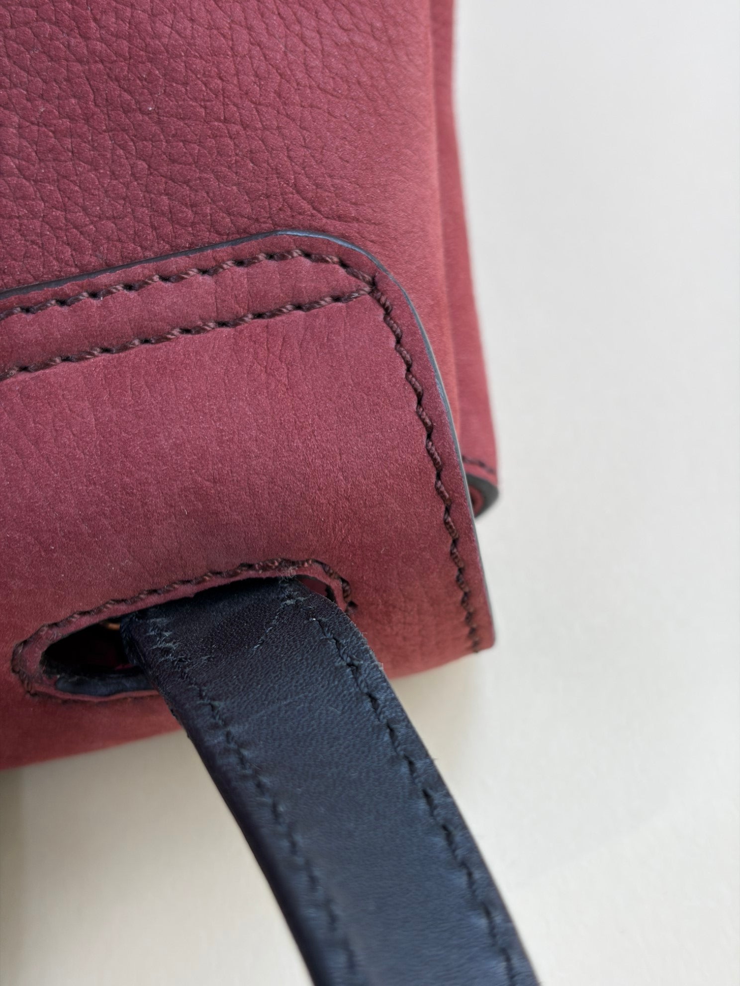 Burberry Red Shellwood Suede Buckle Flap Crossbody Bag