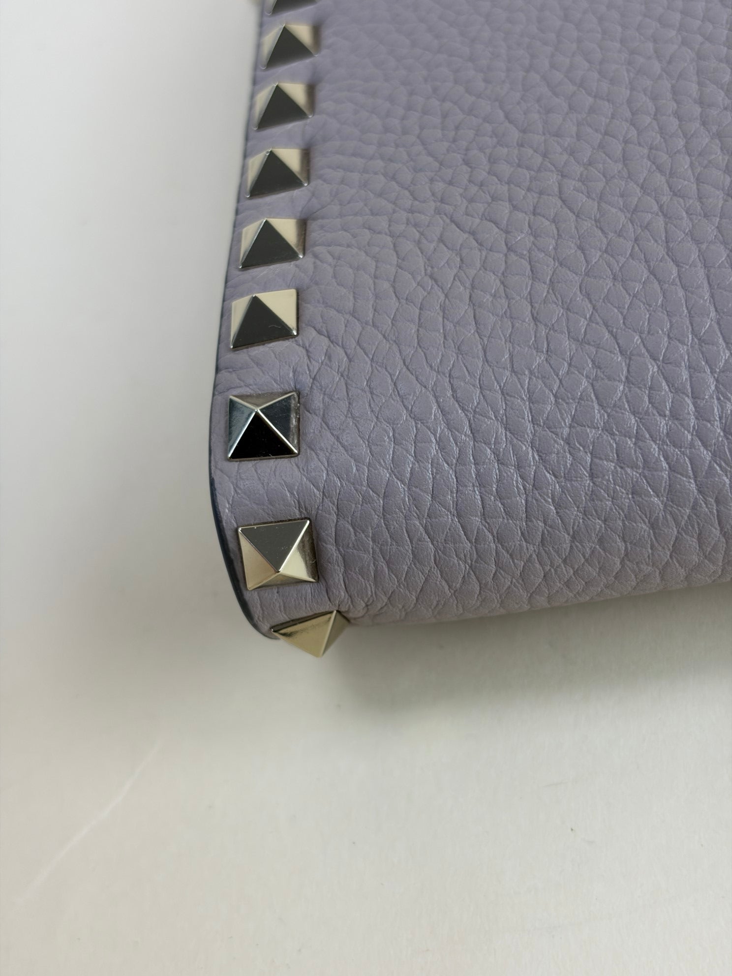 Valentino euro pebbled calfskin medium rock stud flap pouch