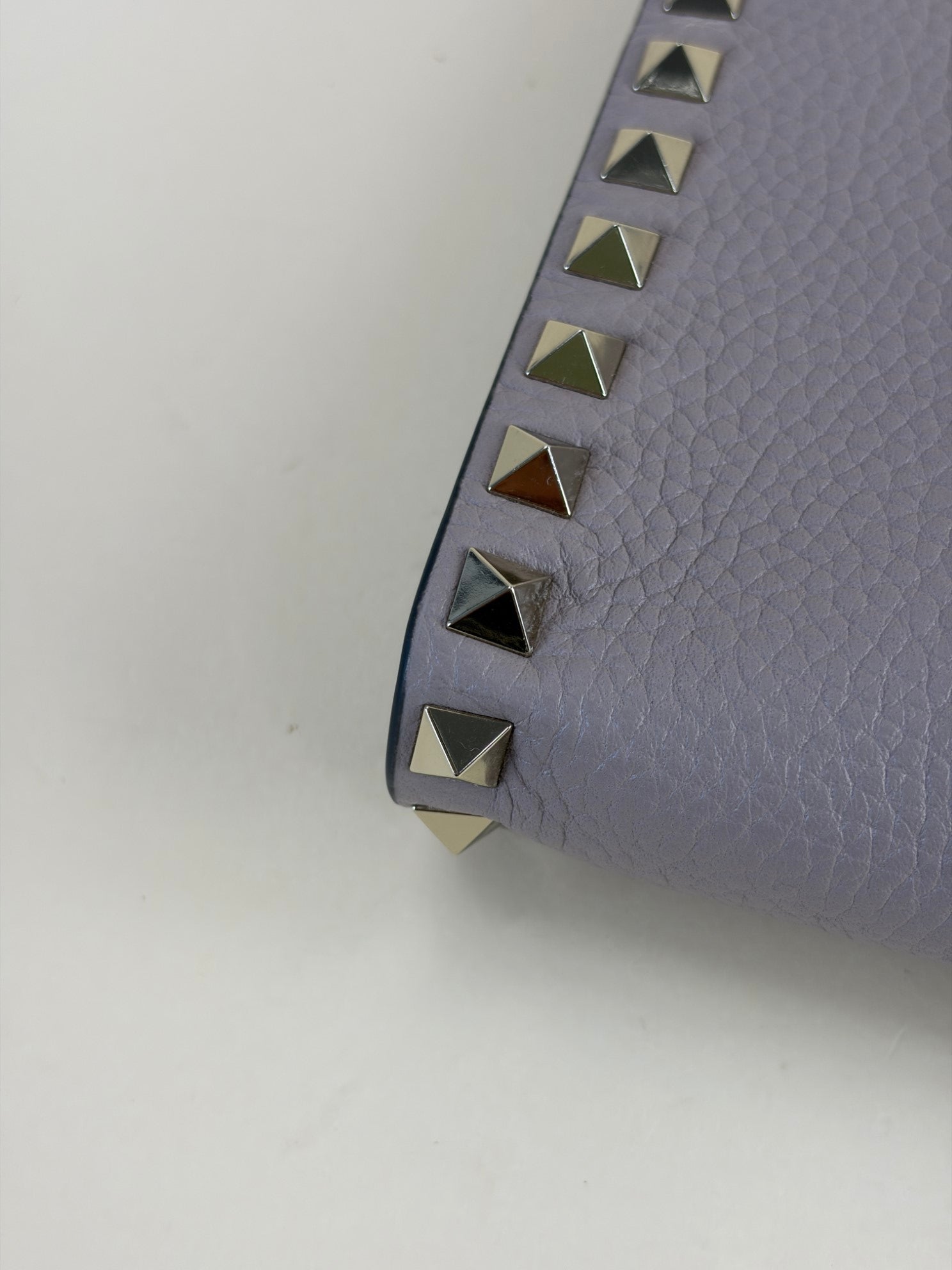 Valentino euro pebbled calfskin medium rock stud flap pouch