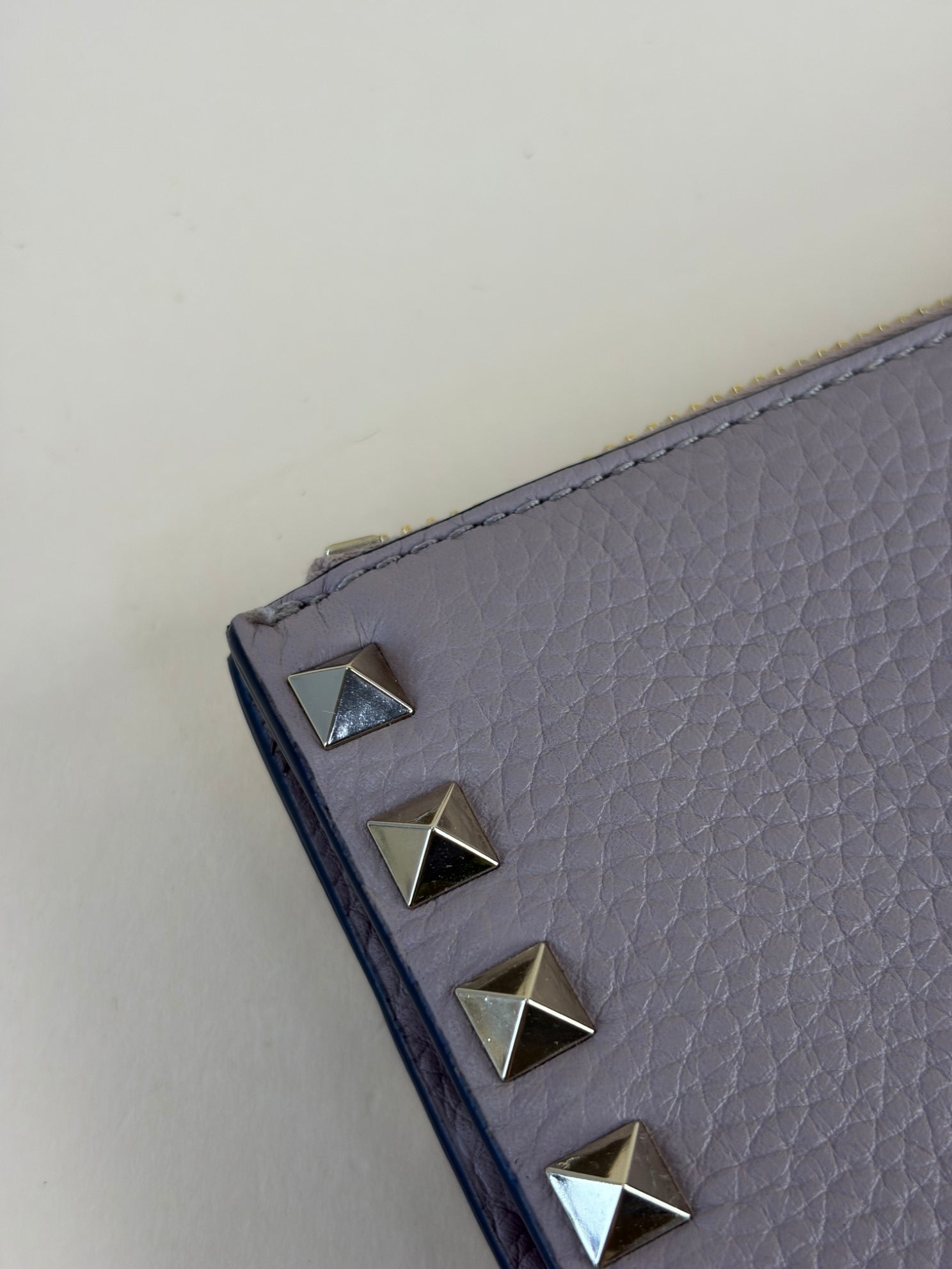 Valentino euro pebbled calfskin medium rock stud flap pouch
