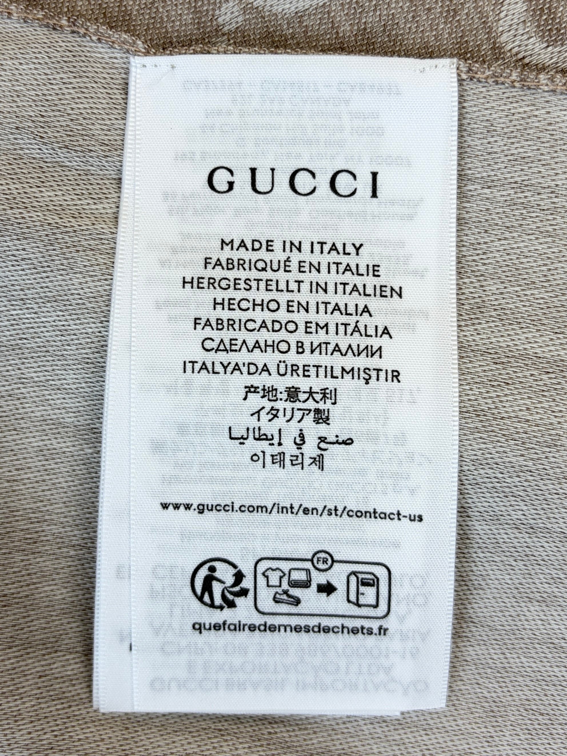 Gucci sand GG monogram Wool Scarf