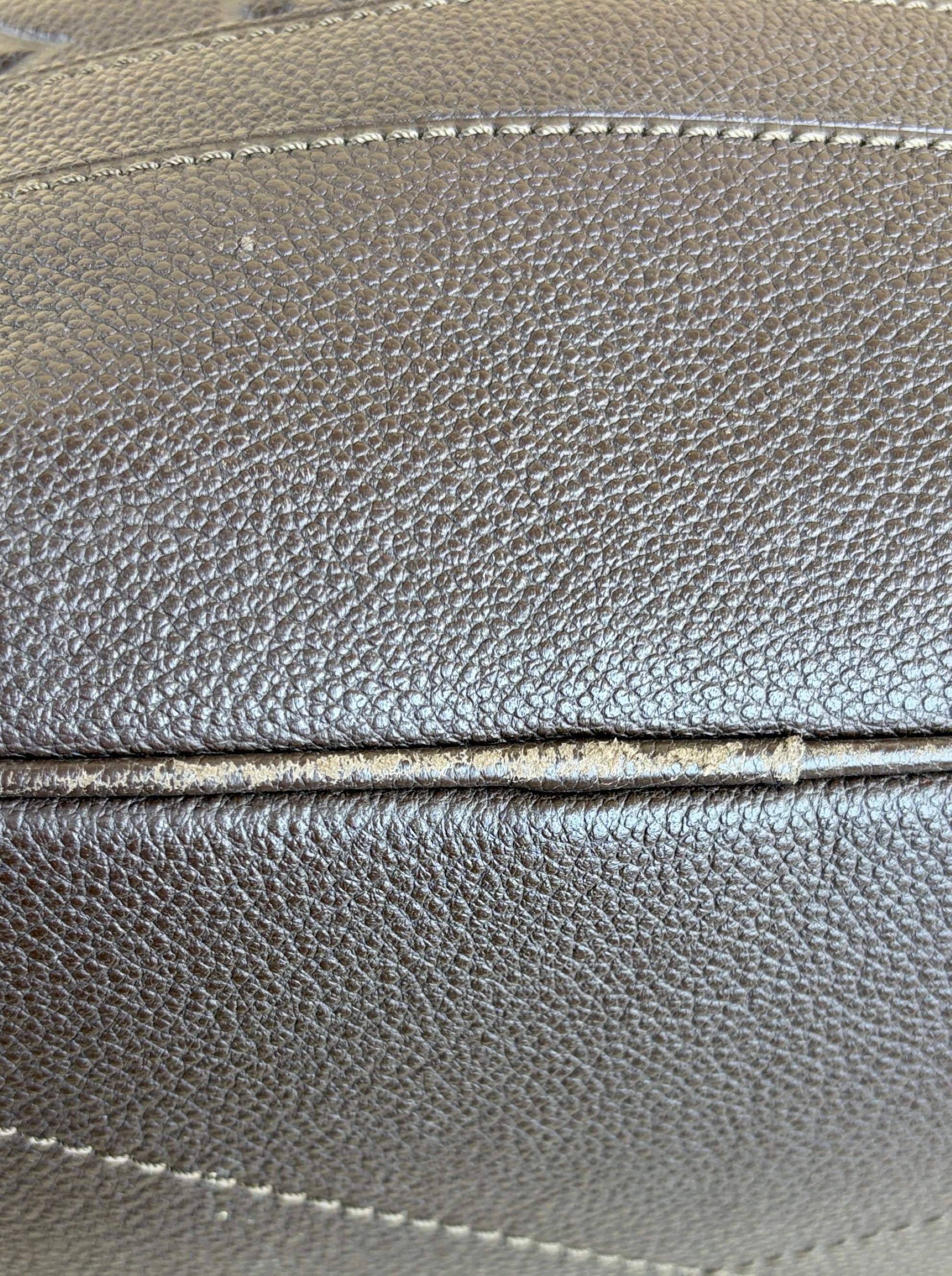 louis Vuitton choclate brown monogram empreinte leather citadine