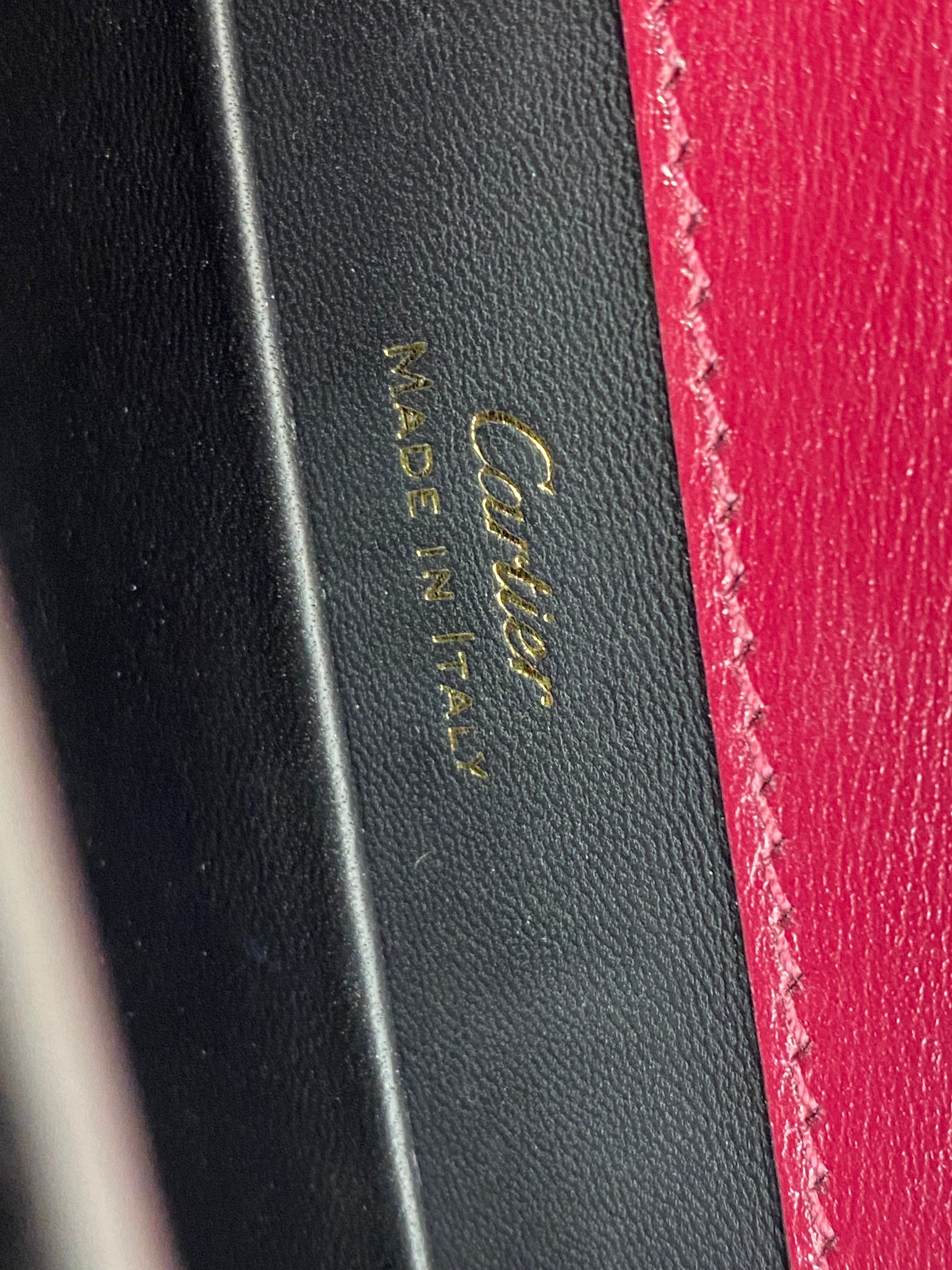 Cartier Red Small Model Panthere De Cartier Top Handle Bag