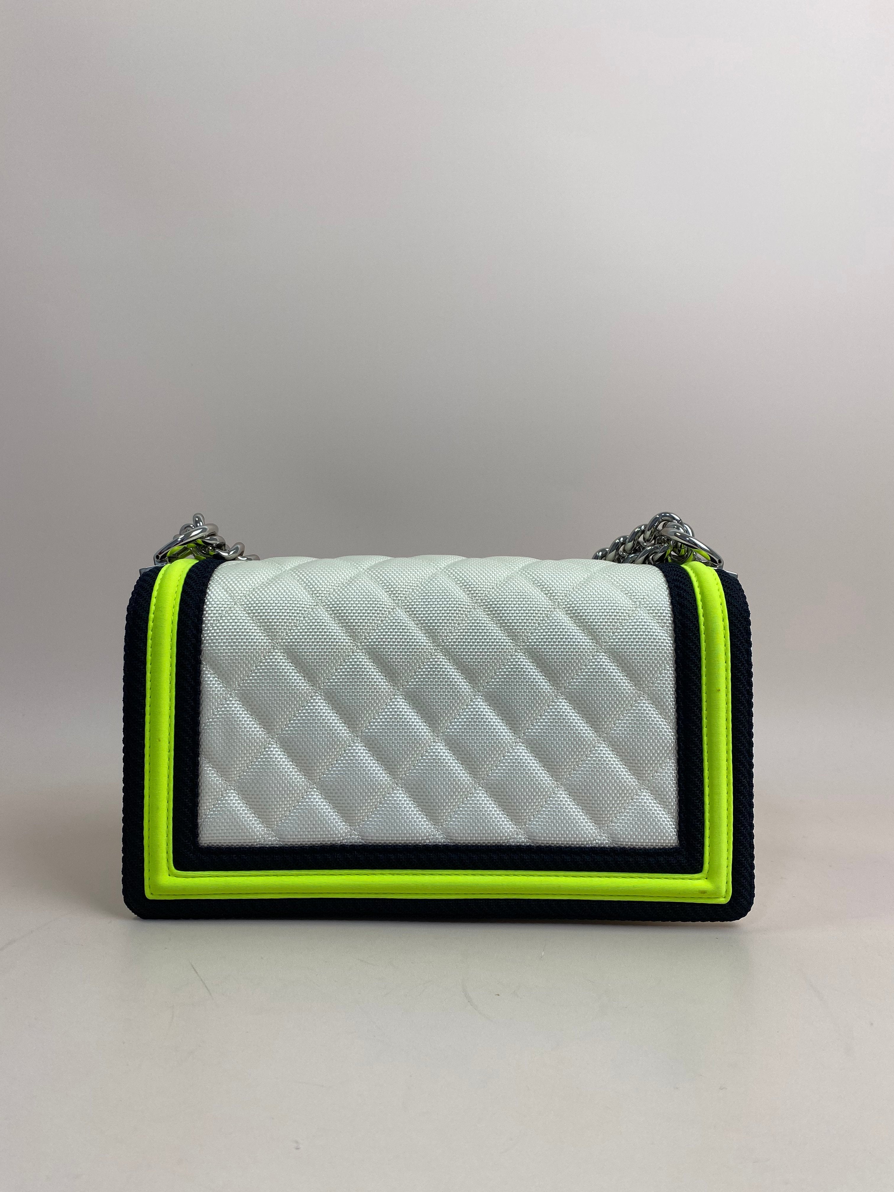 Chanel Tricolor Quilted Fluo Medium Boy Bag