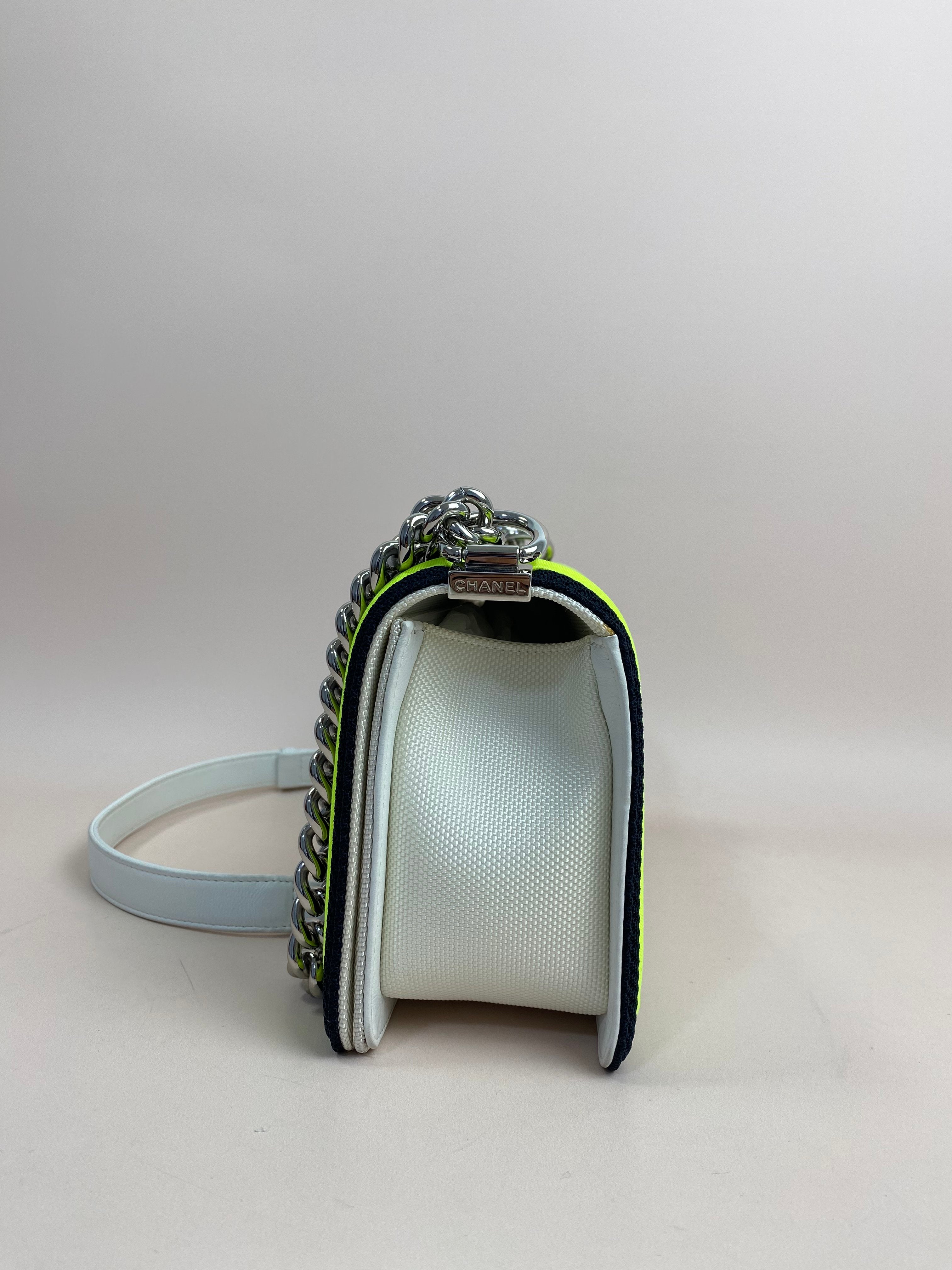Chanel Tricolor Quilted Fluo Medium Boy Bag