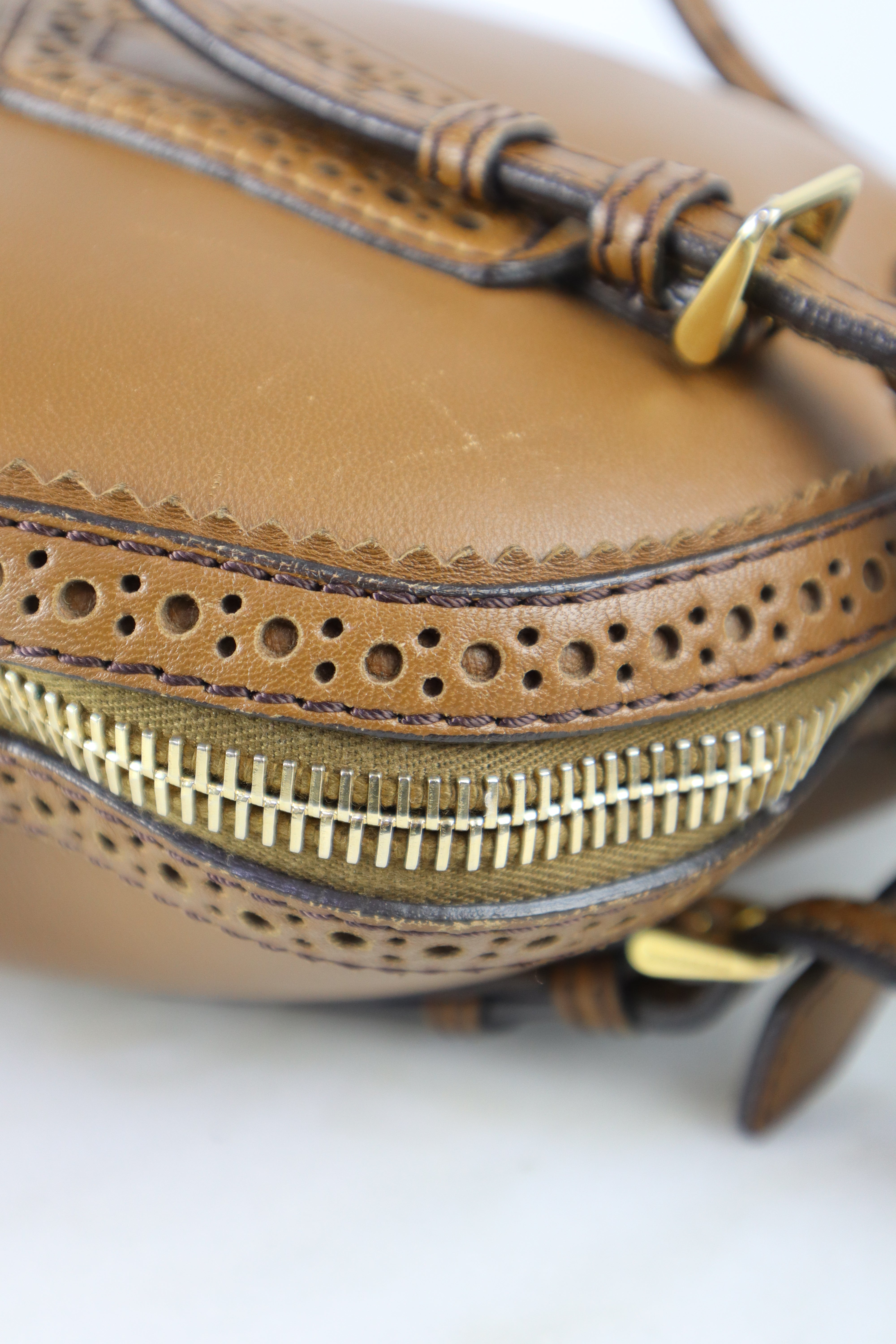 Burberry Camel Orchard Satchel Medium Tote Bag