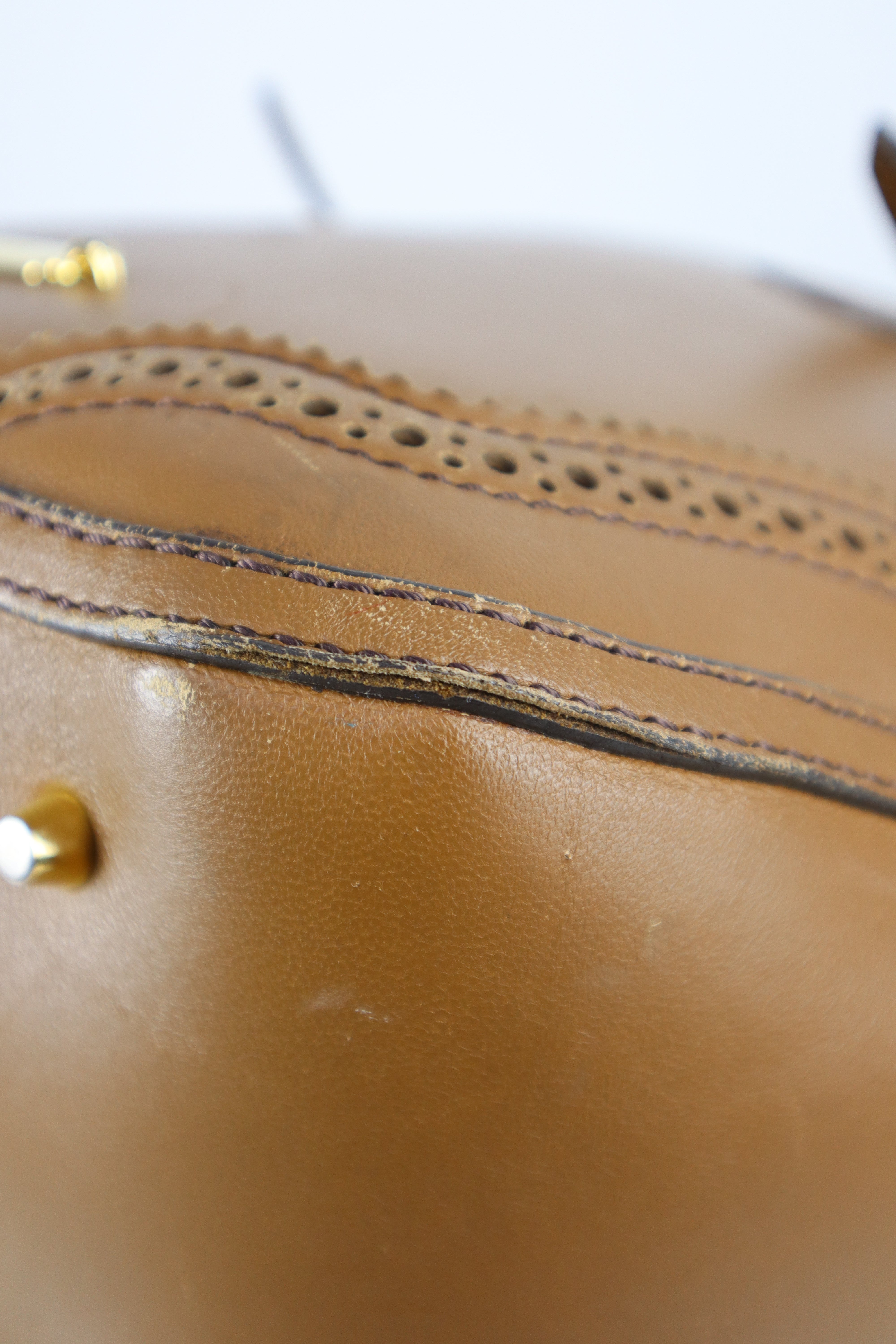 Burberry Camel Orchard Satchel Medium Tote Bag