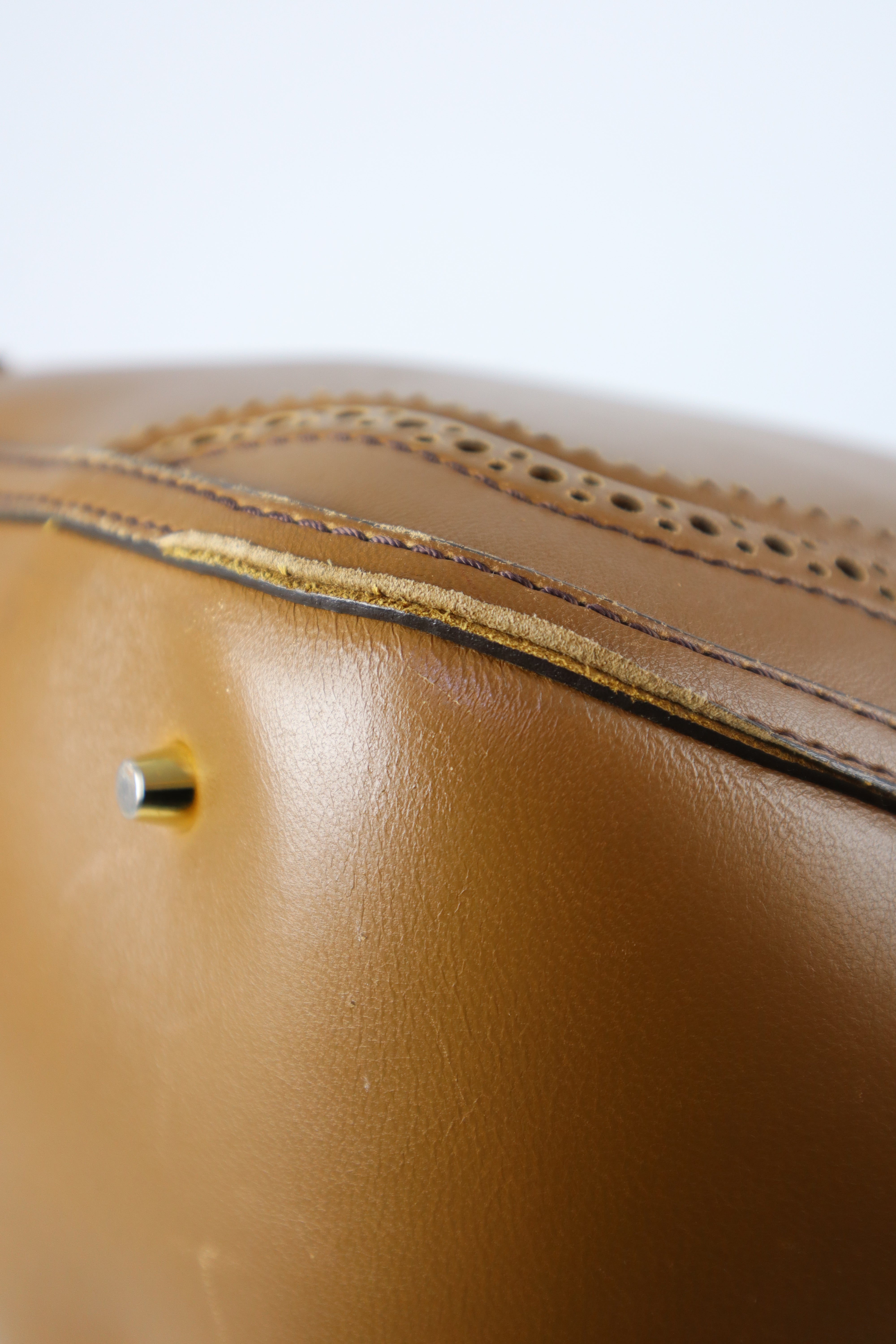 Burberry Camel Orchard Satchel Medium Tote Bag