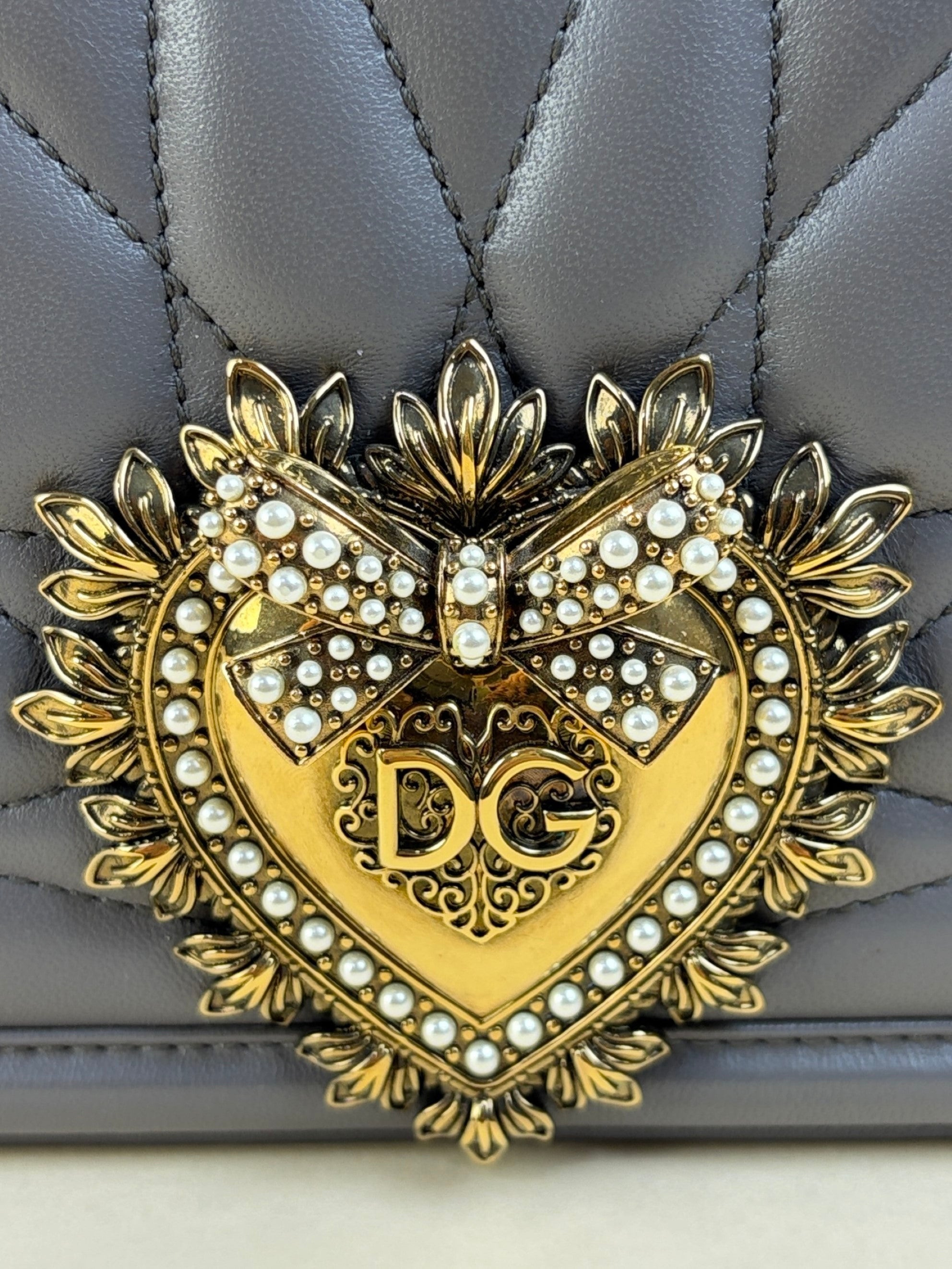 Dolce & Gabbana medium devotion shoulder bag grey