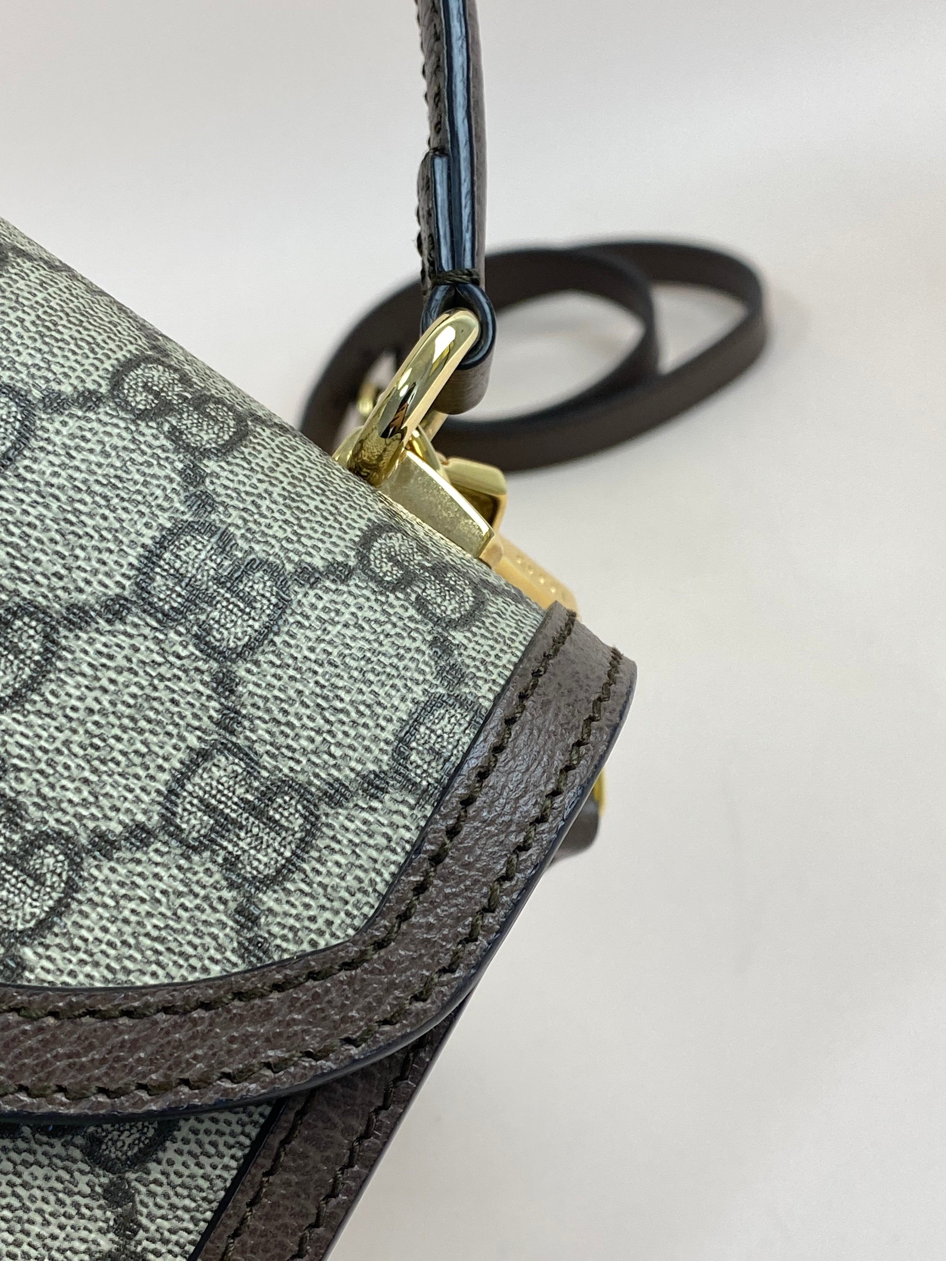 Gucci Bicolor GG Medium Ophidia Top Handle Bag with Strap
