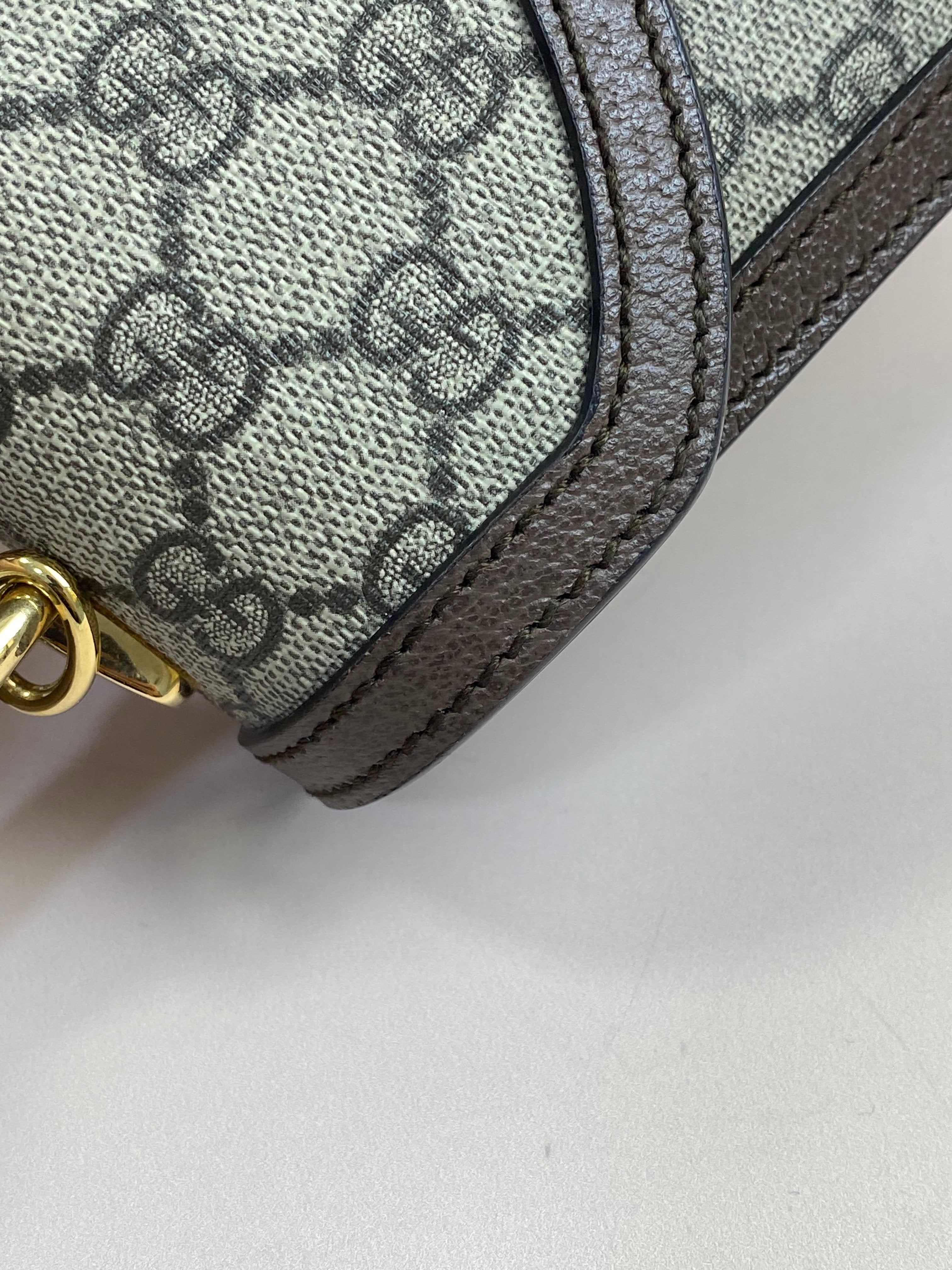 Gucci Bicolor GG Medium Ophidia Top Handle Bag with Strap