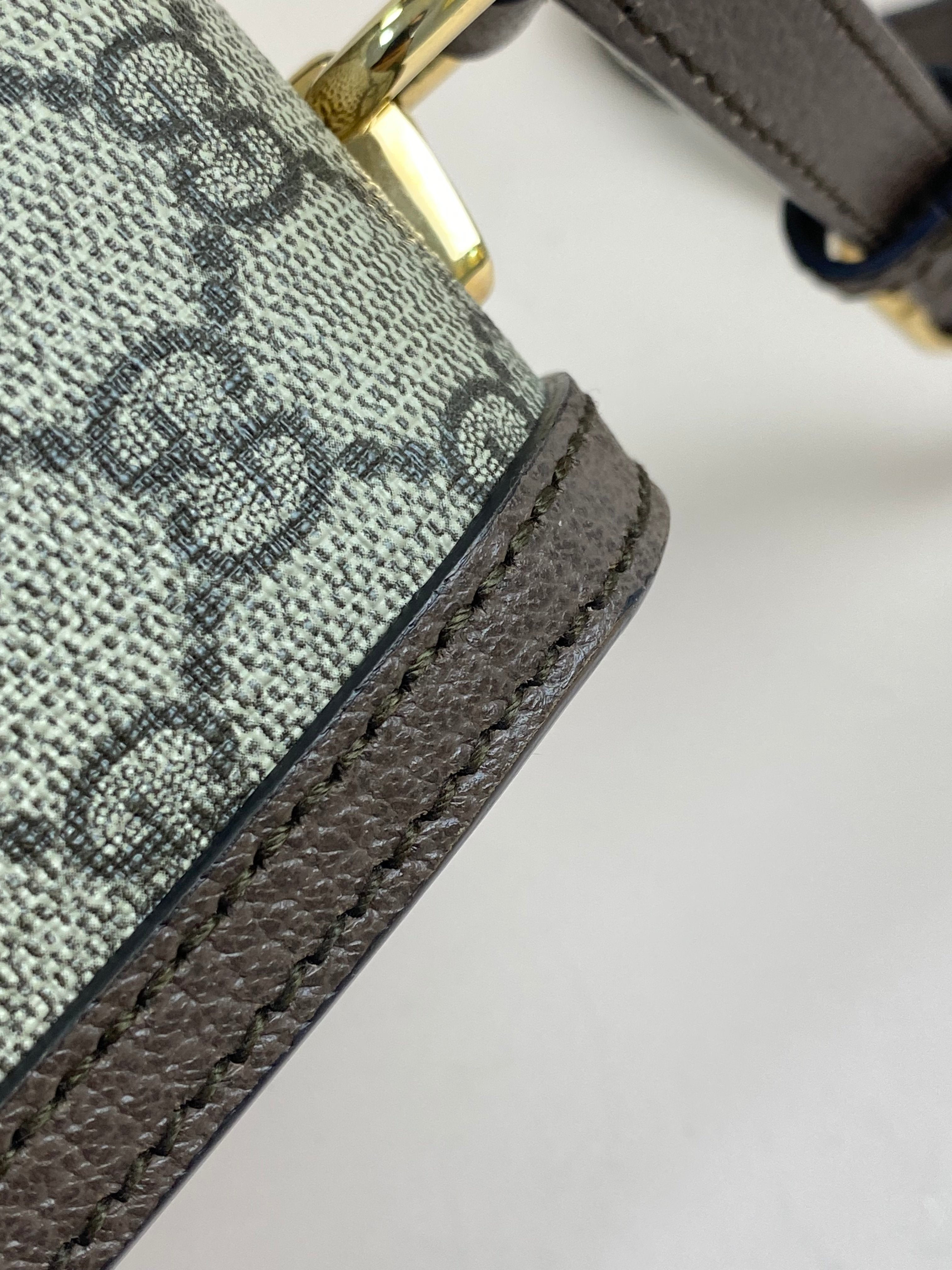 Gucci Bicolor GG Medium Ophidia Top Handle Bag with Strap