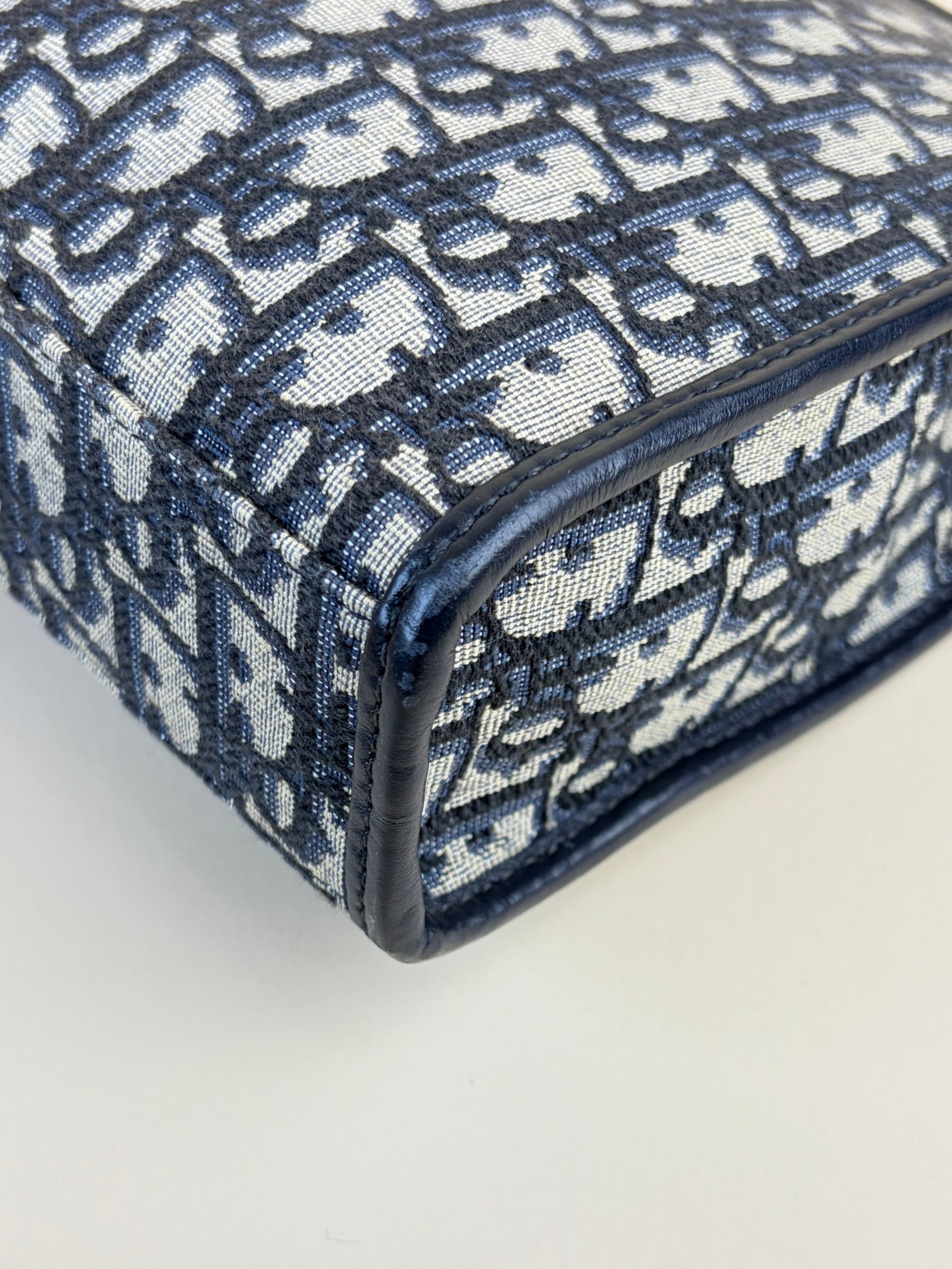 Dior blue oblique jacquard 30 Montaigne dea pouch clutch