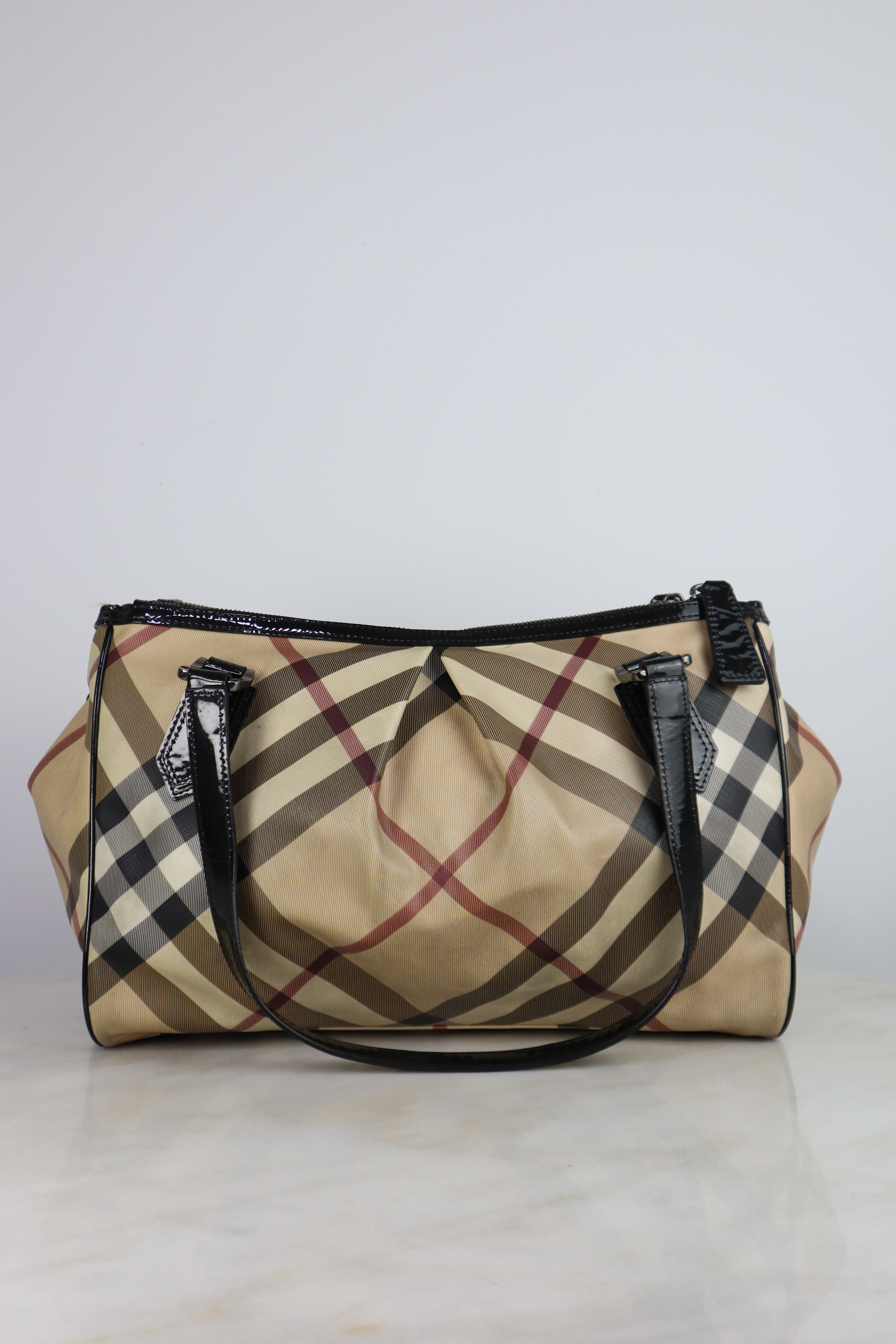 Burberry Nova Check Black Medium Melbury Shoulder Bag
