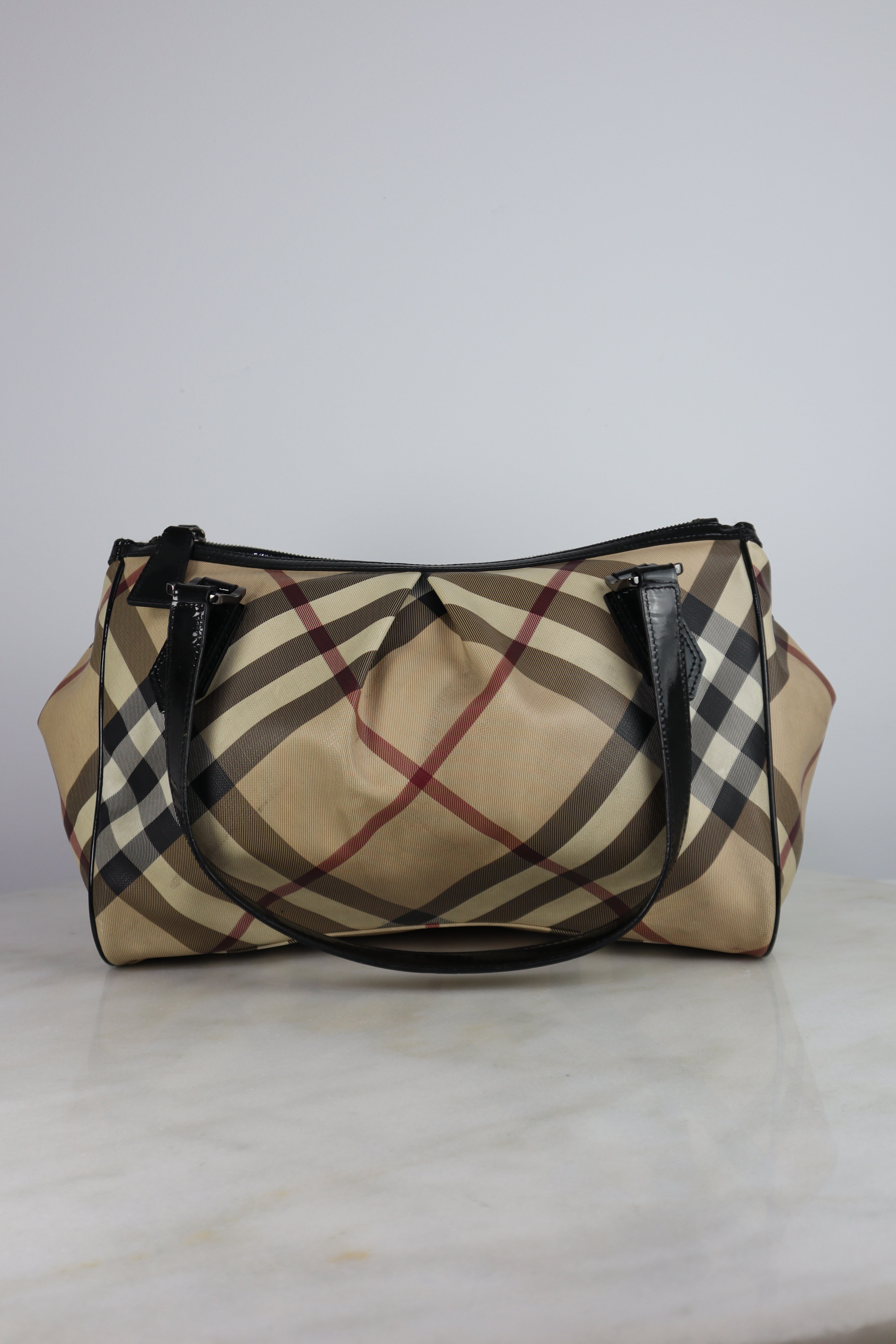 Burberry Nova Check Black Medium Melbury Shoulder Bag
